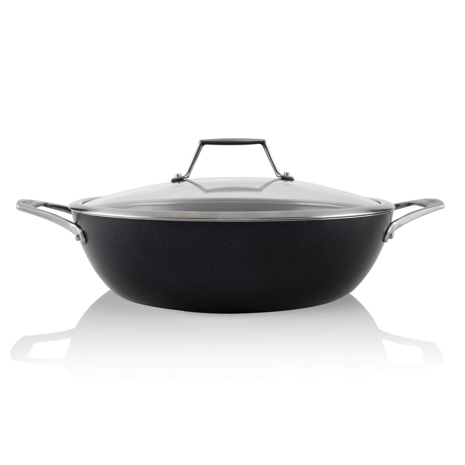 Techef - Onyx Collection, 5 Qt / 12-In Nonstick All Purpose Everyday Pan/Chef'S Pan With Cover, Made In Korea