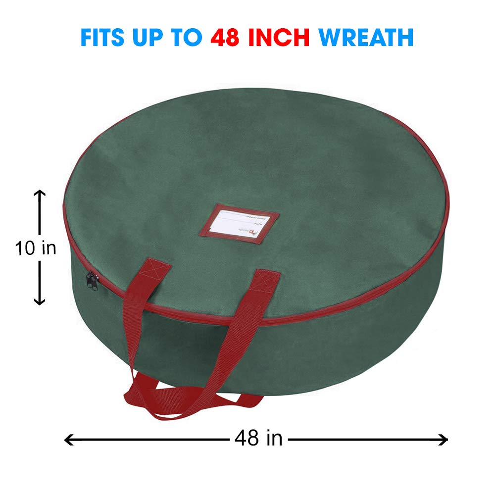 Primode Christmas Wreath Storage Bag 48'' - Handles Made Of Durable 600D Oxford Polyester Material Storage Bag Extra Large 48