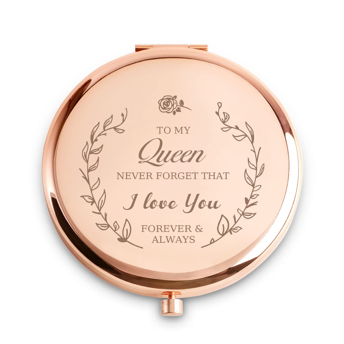 Coyoal Gifts For Women, I Love You Personalized Compact Mirror For Her Mom Wife Girlfriend, Sentimental Present For Valentines D