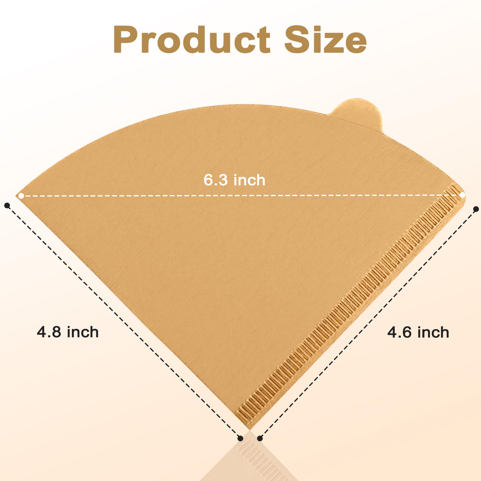 Dingkei 200 Count Cone Coffee Filters Size 02, Coffee Filters 2 Cone Paper, Pour Over Filters Compatible With V60 Dripper And Dr