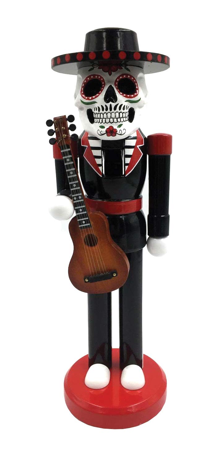 Santas Workshop 14 Day of The Dead Nutcracker, Black