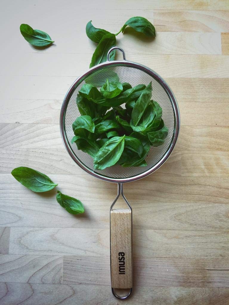 Imusa Usa Wood Stainless Steel Strainer Handle 8-Inch