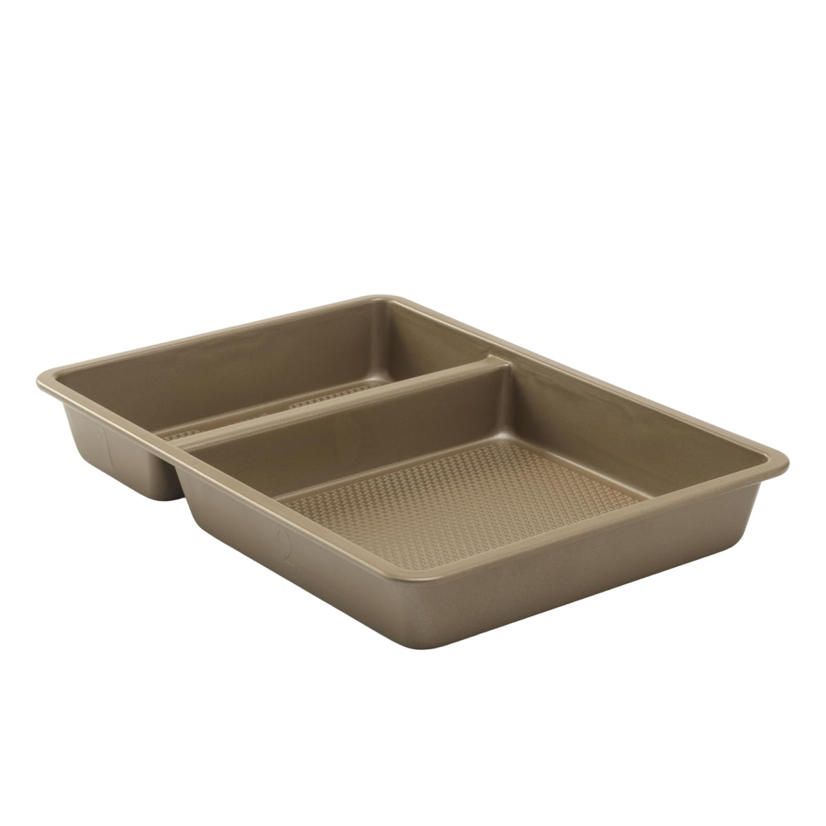 Goodcook 9    X 13    Nonstick Divided Oblong Pan - 2-In-1 Textured Cooking Pan, Baking Dish, Scratch-Resistant Carbon Steel Ove