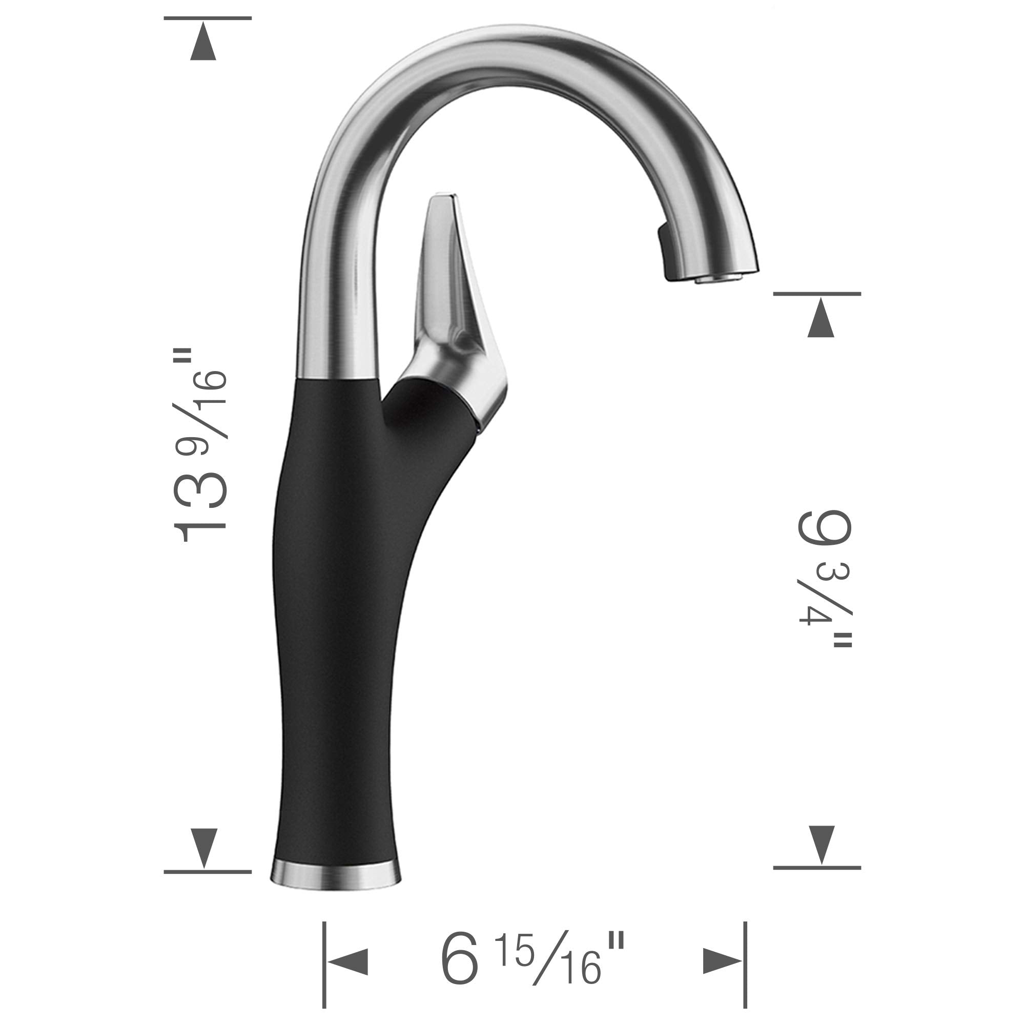 BLANCO 526387 Artona Bar/Prep Faucet  Coal Black
