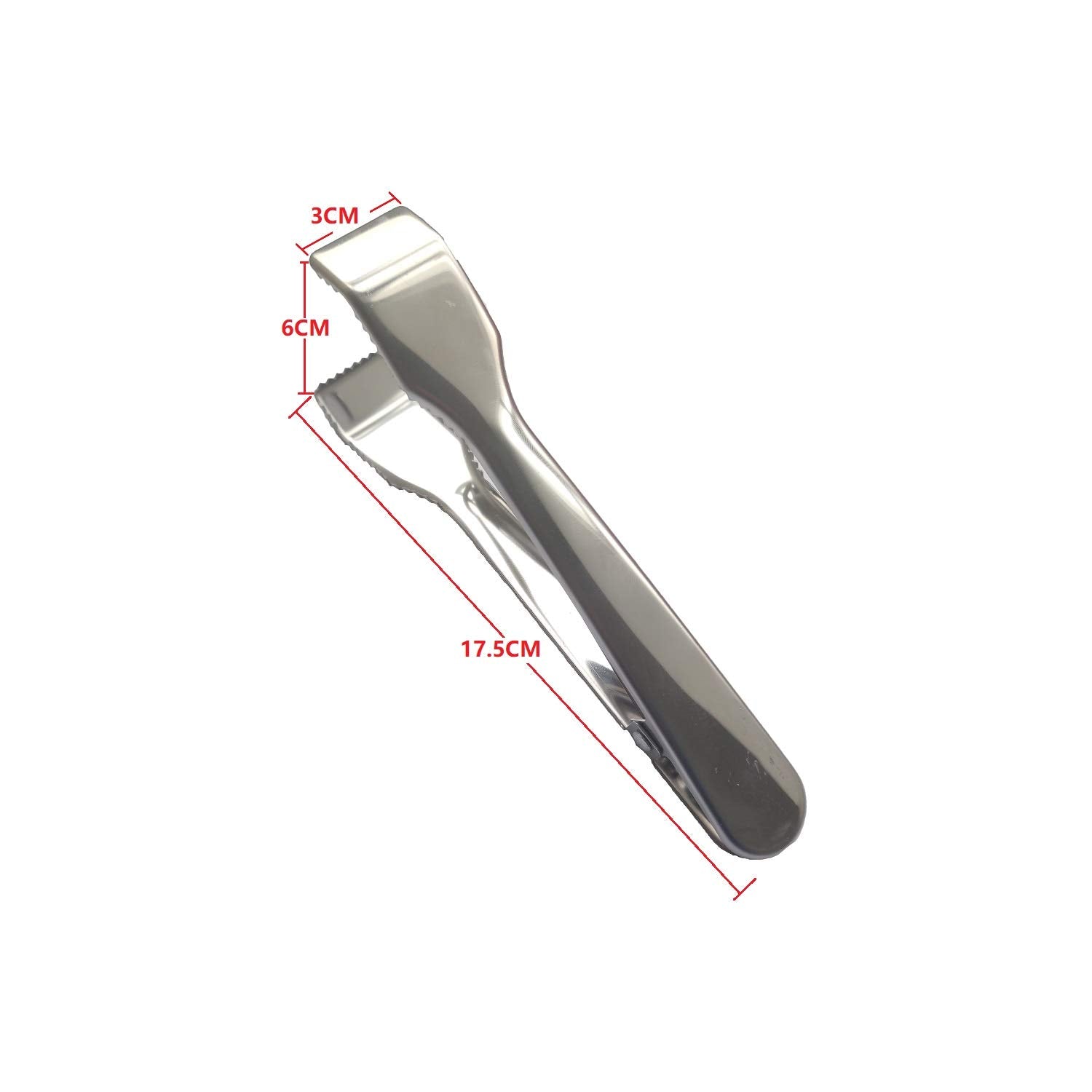 Toonev Stainless Steel Ice Tongs With Sawteeth For Ice Bucket Ice Sugar Cubes Coffee Bar Food Serving (2Pcs)