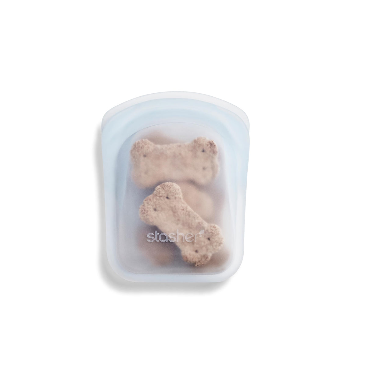 Stasher Premium Silicone Reusable Food Storage Pocket Bag, Clear | Microwave, Sous Vide, Dishwasher, Oven And Freezer Safe | Bpa