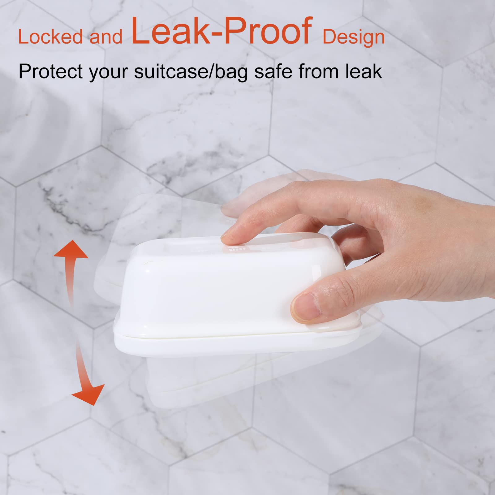 Quatish Soap Holder 1 Pack, Travel Soap Container With Lid, Travel Size Toiletries, Portable Bar Soap Holder, Leakproof Soap Box