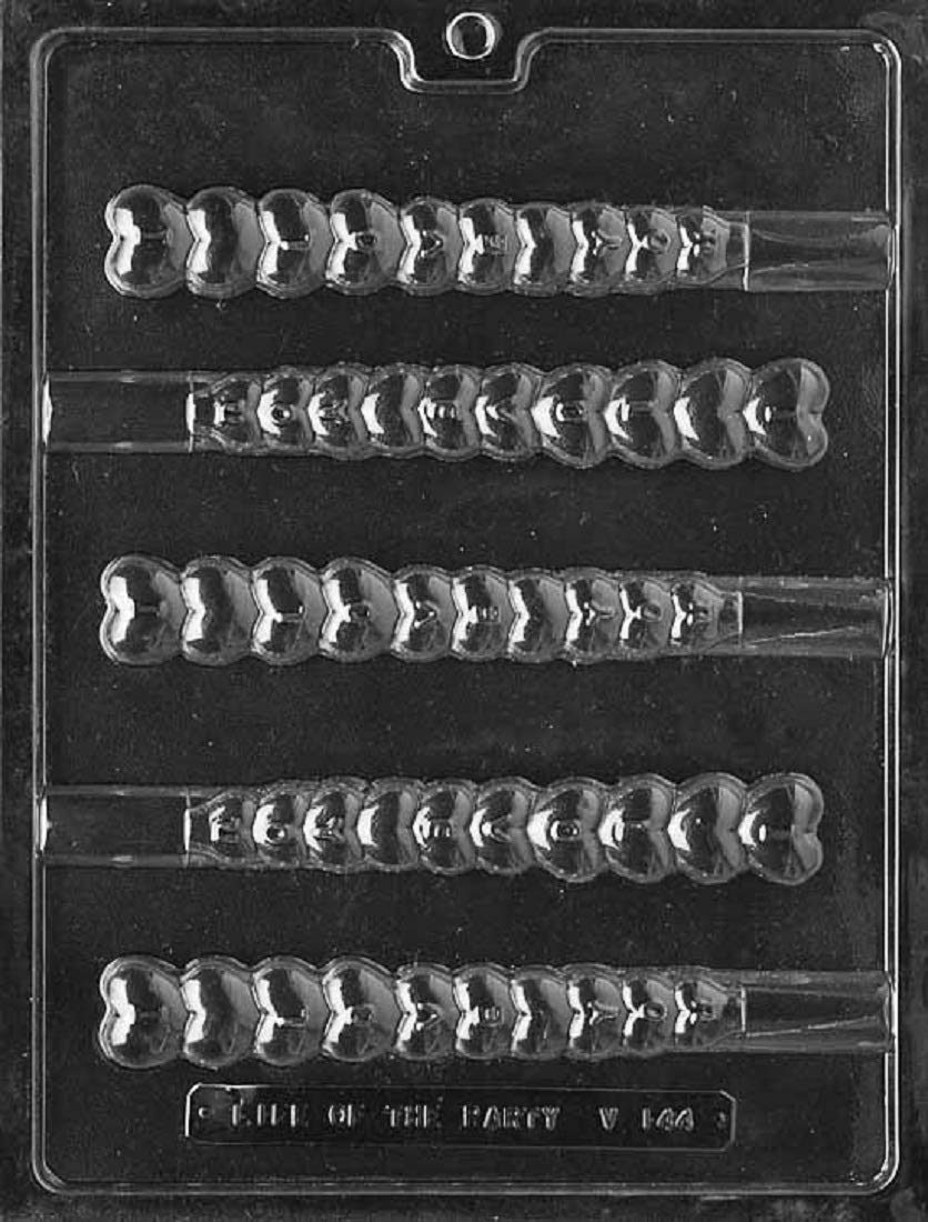 Grandmama'S Goodies V144 Valentine'S Day I Love You Heart Pretzel Lollipop Chocolate Candy Soap Mold With Exclusive Molding Inst