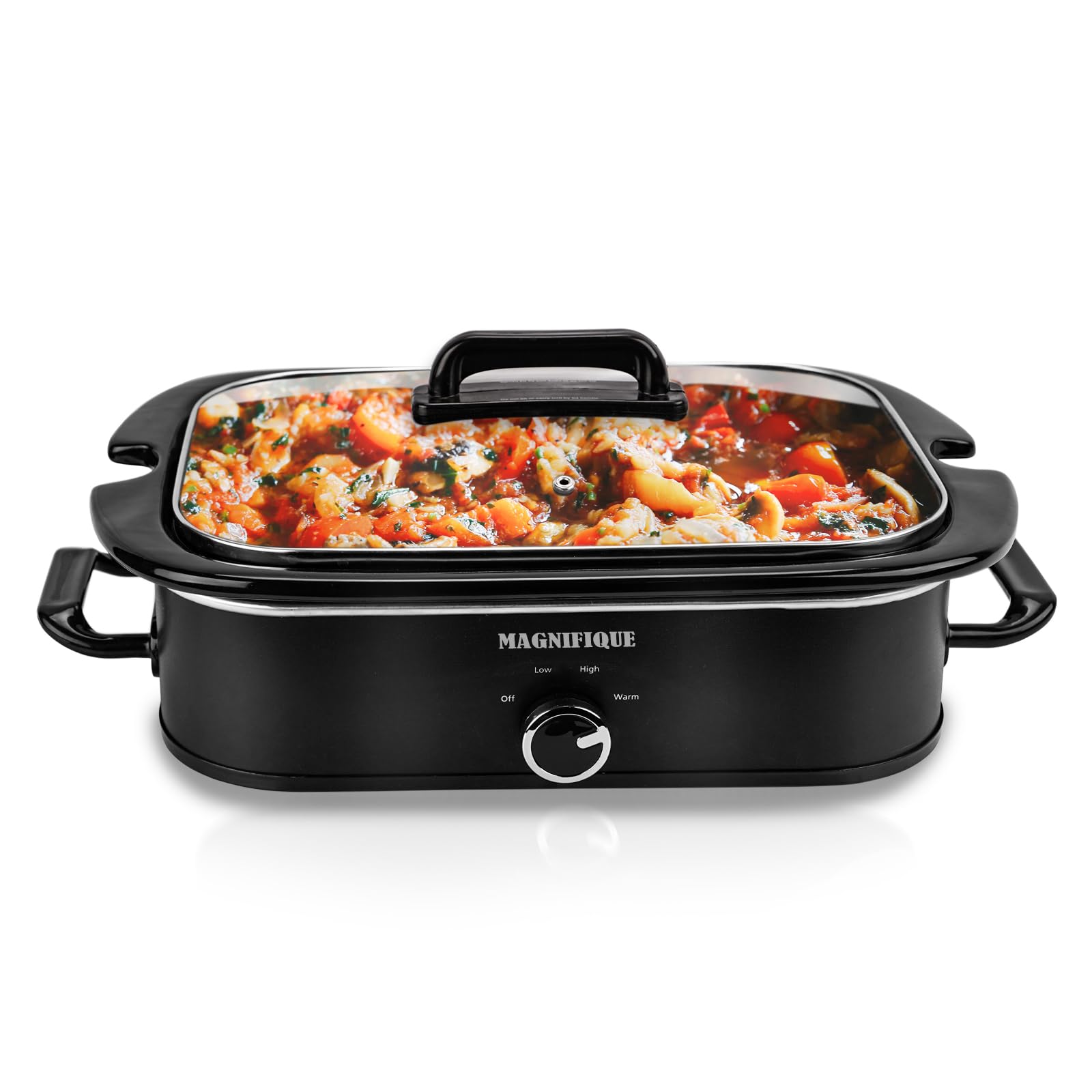 4Quart Slow Cooker with Casserole Manual Warm Setting  Perfect Kitchen Small Appliance for Family Dinners, Dishwasher Safe Cro