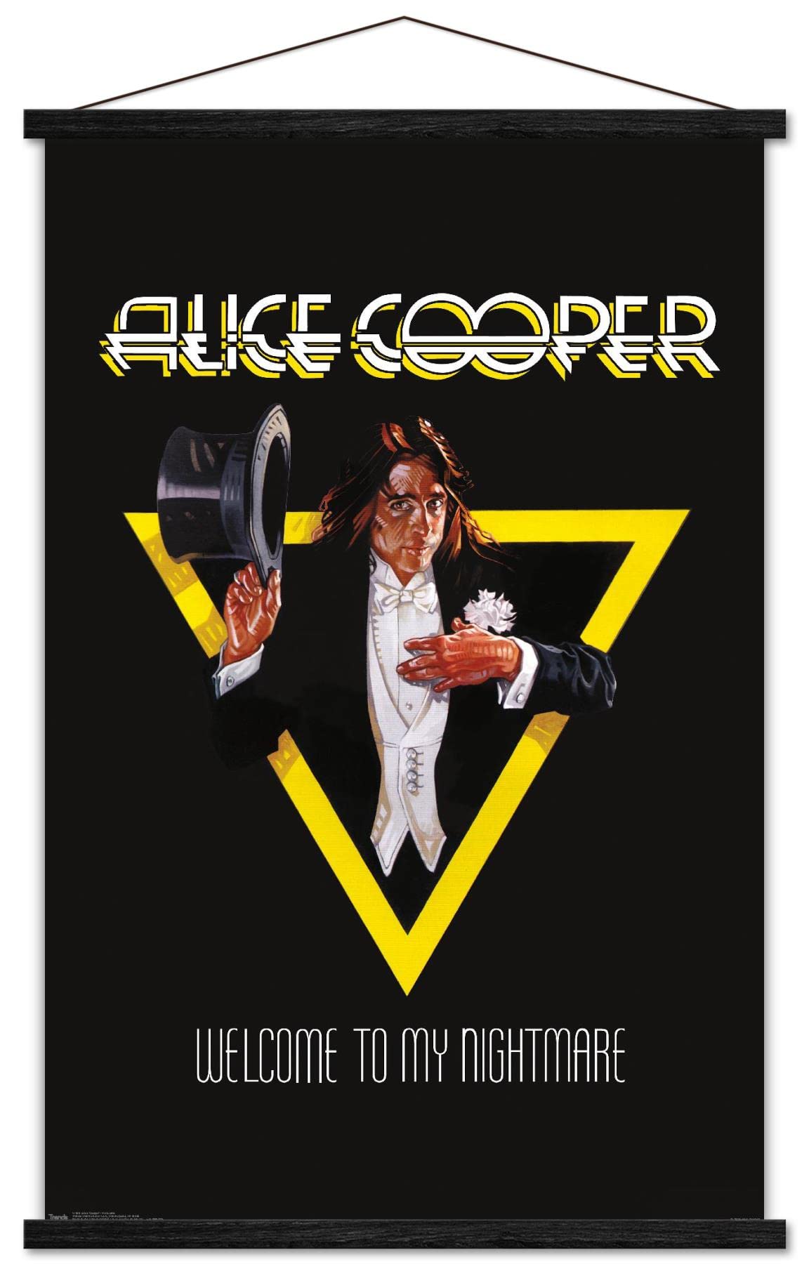Trends International Alice Cooper - Welcome Wall Poster, 22.375'' X 34'', Premium Print And Black Hanger Bundle