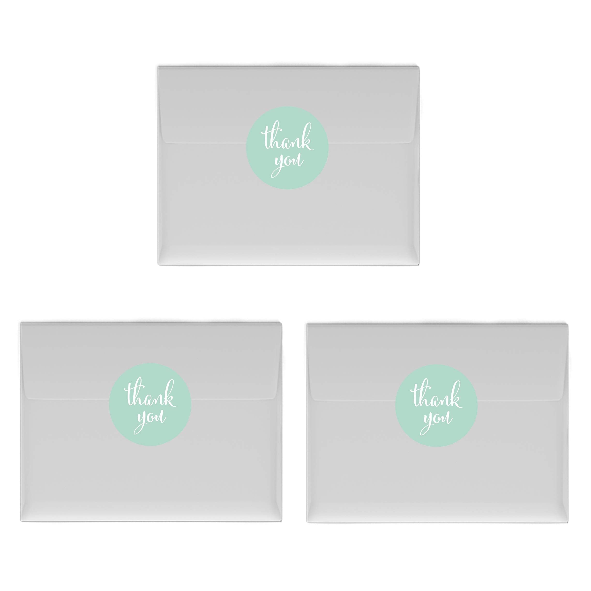 Andaz Press Chocolate Drop Labels Stickers, Thank You, Mint Green, 216-Pack, For Wedding Birthday Party Baby Bridal Shower Kisse