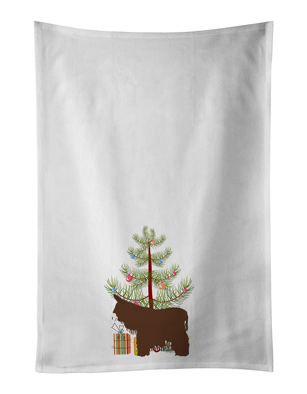 Poitou Poiteuin Donkey Christmas White Kitchen Towel Set of 2
