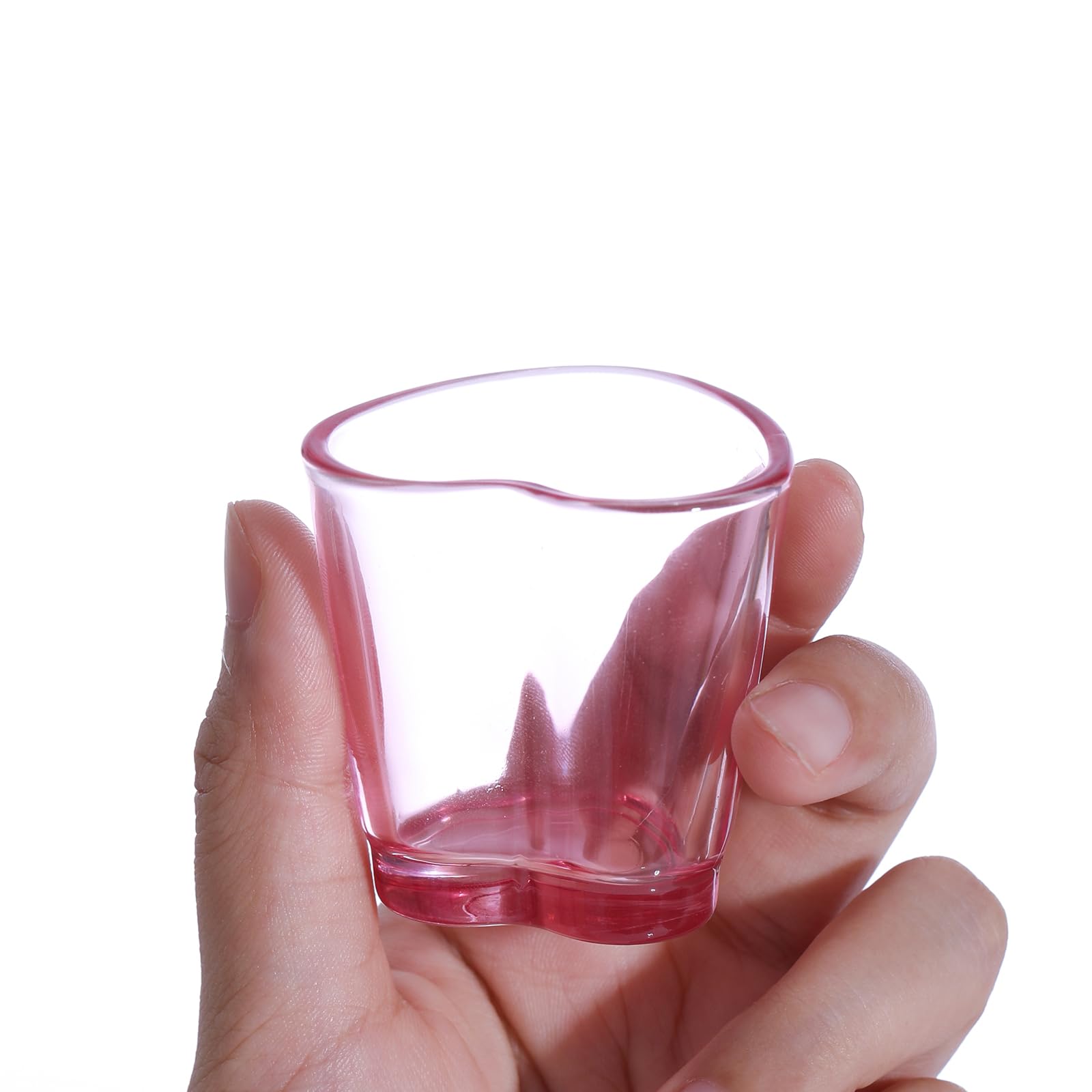 Srgeilzati Heart Shot Glasses Set, Pink Shot Glass Cute For Bar Cart Accessories 1.5Oz