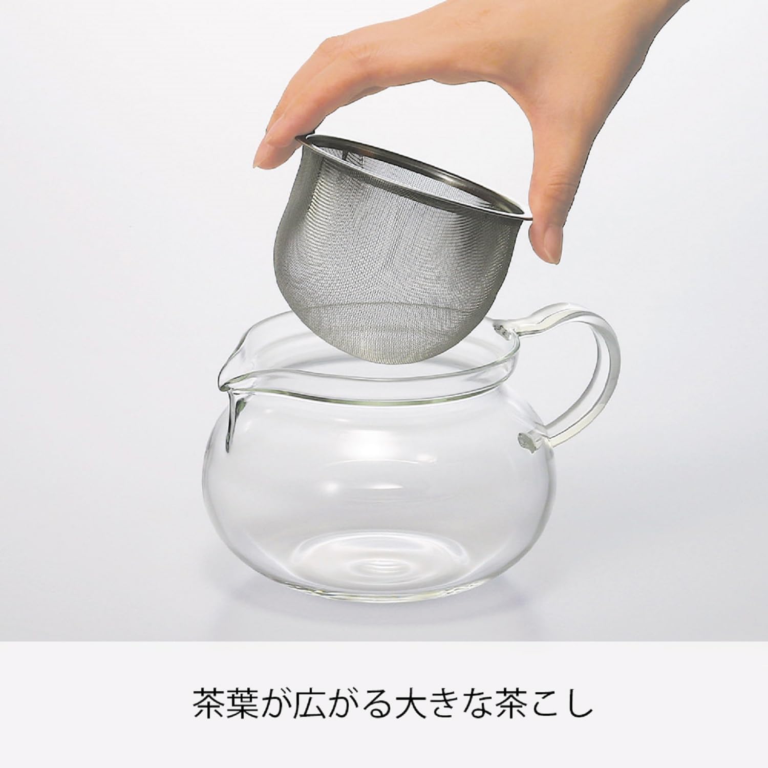 Hario ChaCha Kyusu "Maru" Glass Tea Pot, 300ml, Model CHJMN-30T - Elegant Design for Perfect Brewing