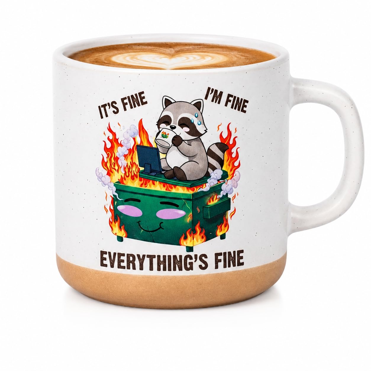 Funny Mugs, Im Fine Everything is Fine  Coffee Mug Funny 11oz, Fun Coffee Mug, Dumpster Fire Gifts, Work Coffee Mugs For Women