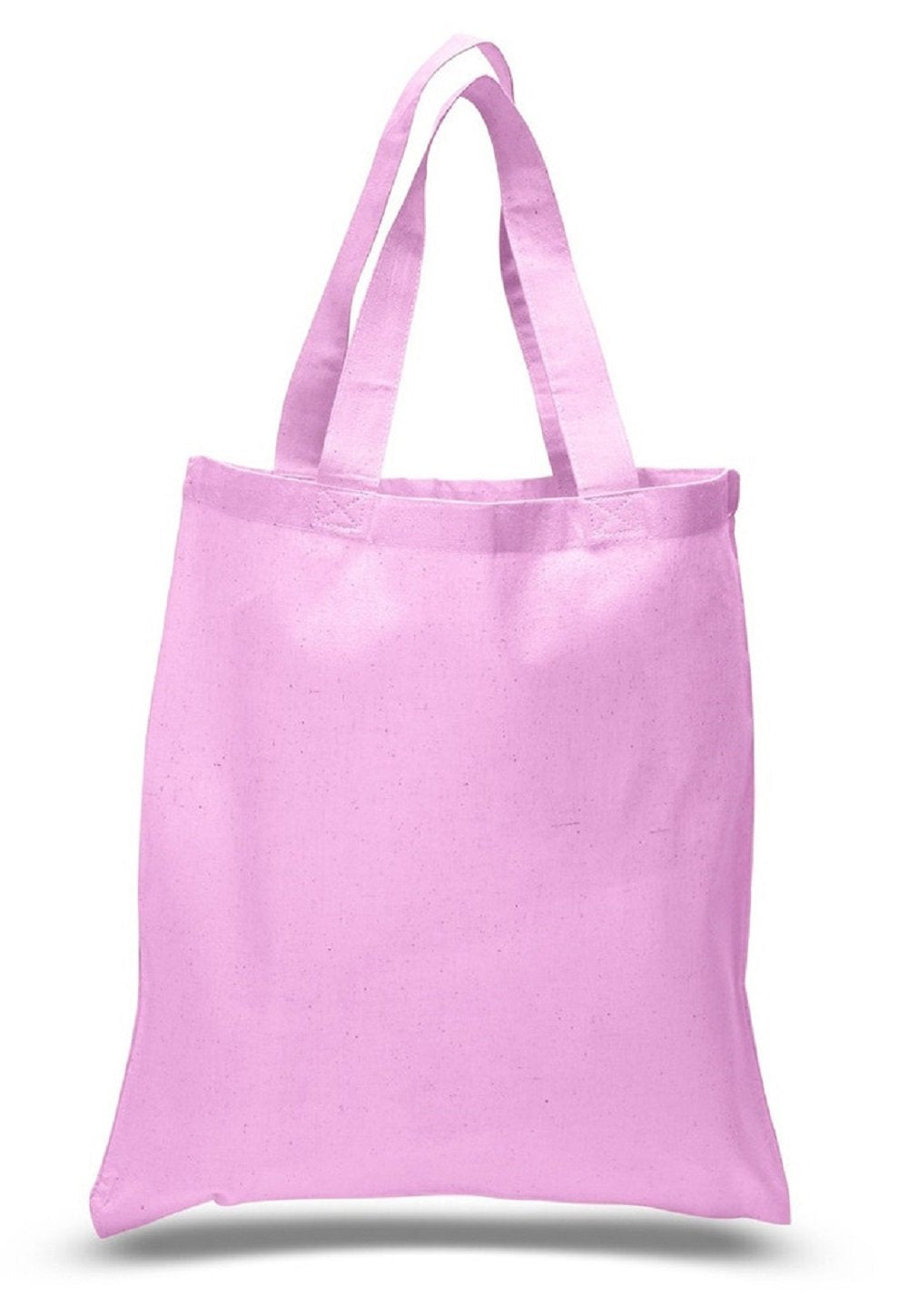 Durable 100% Cotton Tote Bag Reusable Shopping Swag Art Craft Blank Tote Bag (Light Pink)