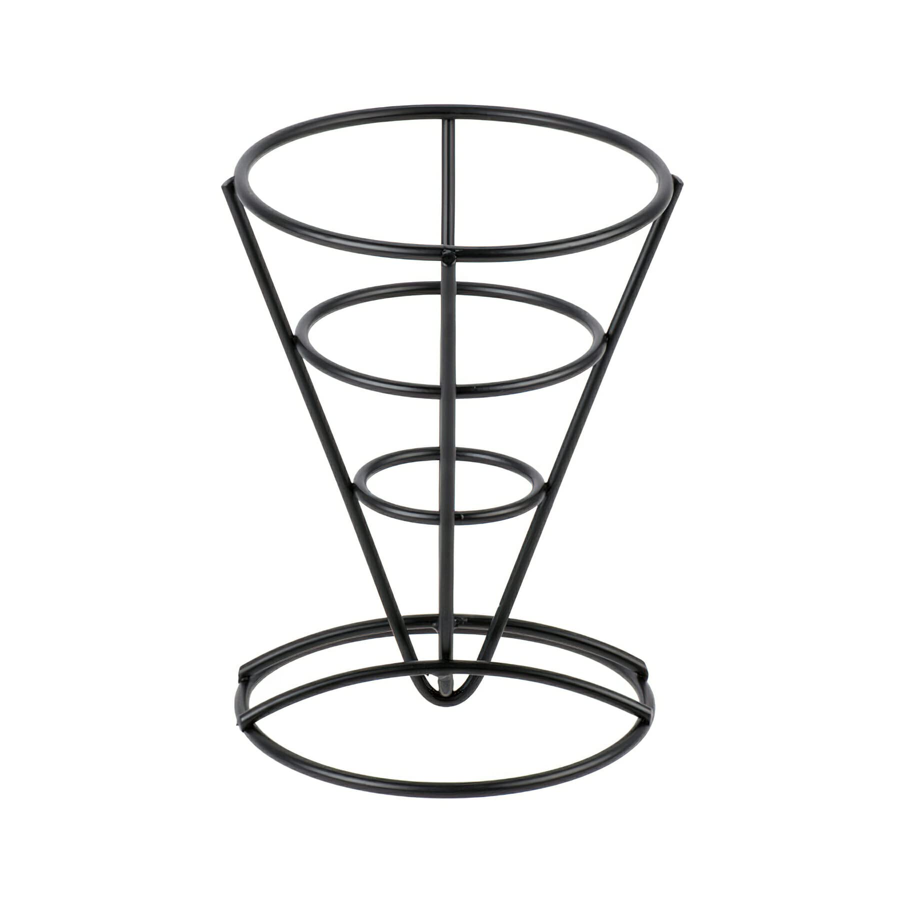 G.E.T. 4-61640 5    Dia. Black Metal Cone French Fry Holder, Iron (Qty 1)