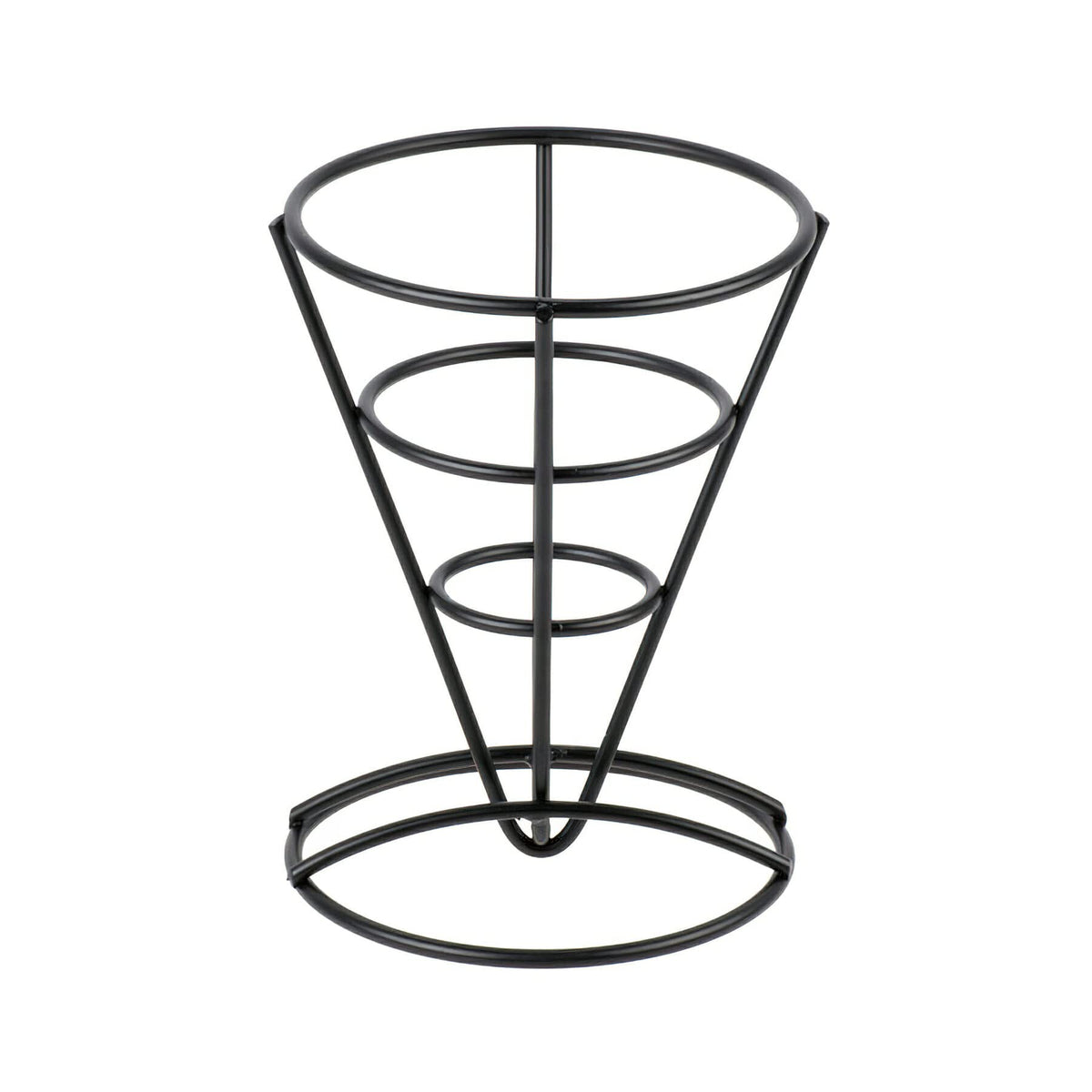 G.E.T. 4-61640 5    Dia. Black Metal Cone French Fry Holder, Iron (Qty 1)