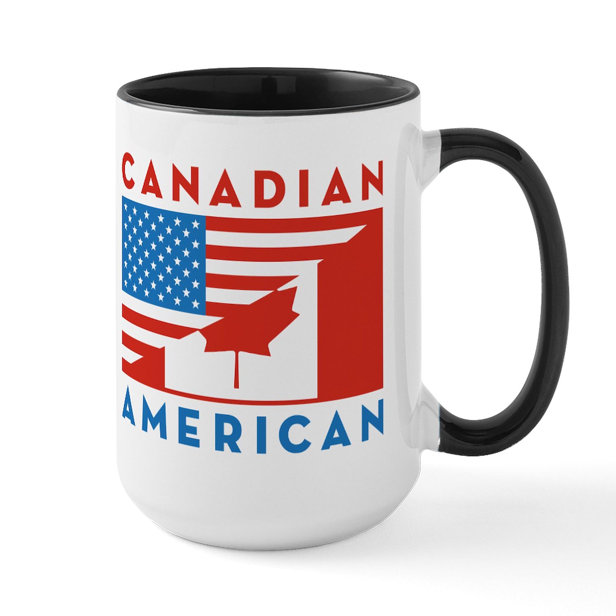 CafePress Canadian American Mugs 15 oz (444 ml) Ceramic Coffee Mug