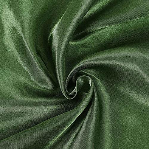 Balsacircle 108-Inch Willow Green Round Satin Tablecloth Table Cover Linens For Wedding Party Catering Kitchen Dining Events Kit