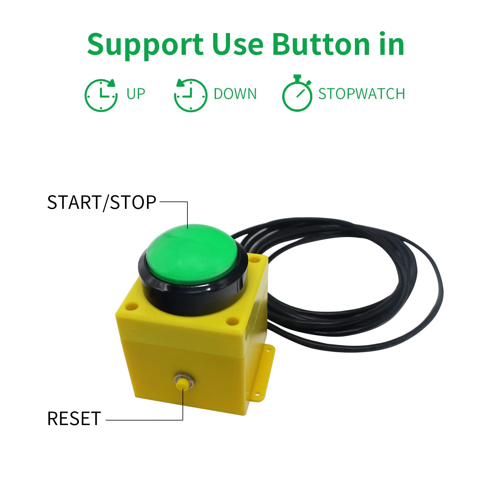 Ganxin 5 Inch 6-Digit Led Race Timing Clock, Running Event Gym Timer Clock For Countdown/Count Up,12/24 Hour Real Time Clock, St