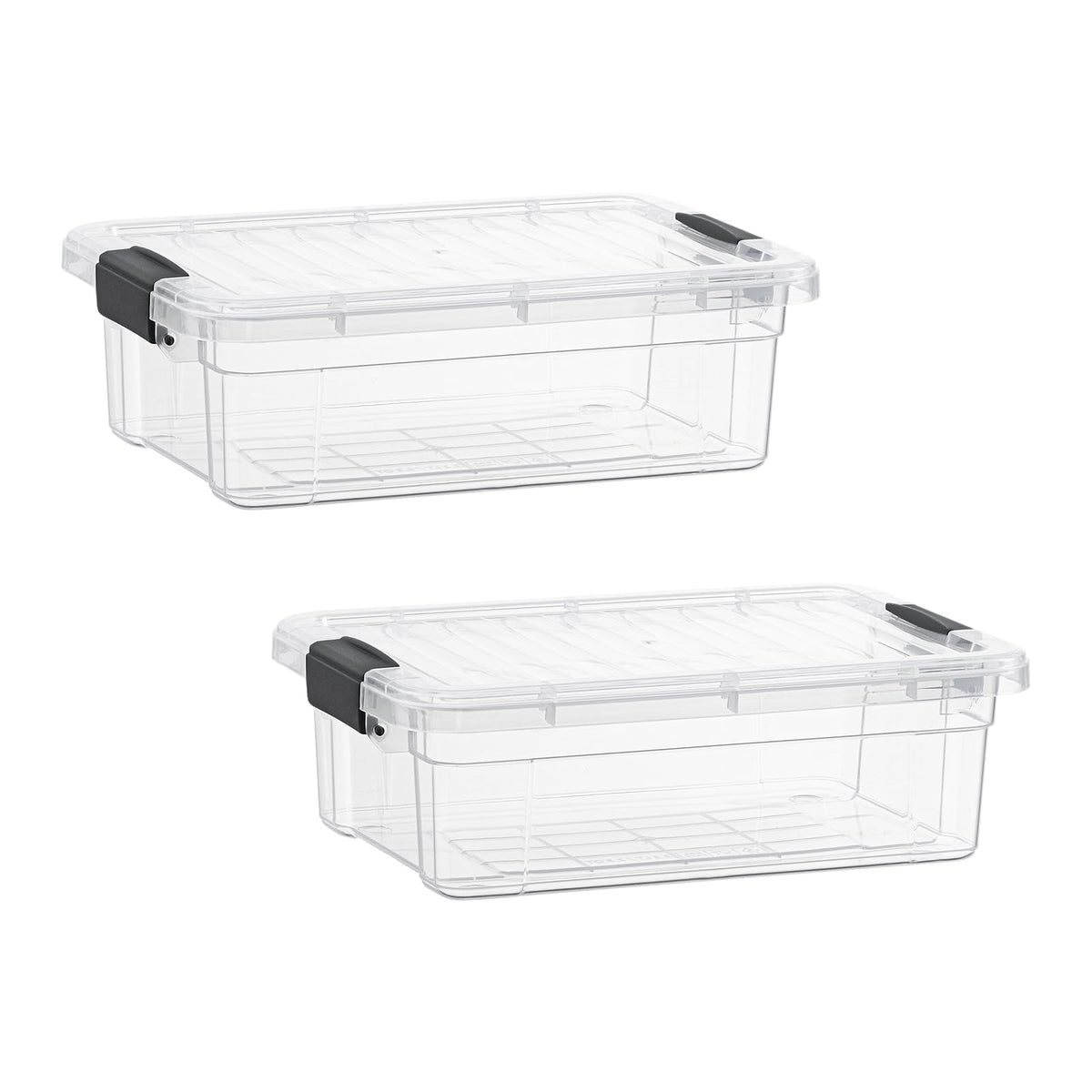 Superio Clear Storage Boxes With Lids, 16 Quart Plastic Container Bins For Organizing, Stackable Crates, Bpa Free, Non Toxic, Od