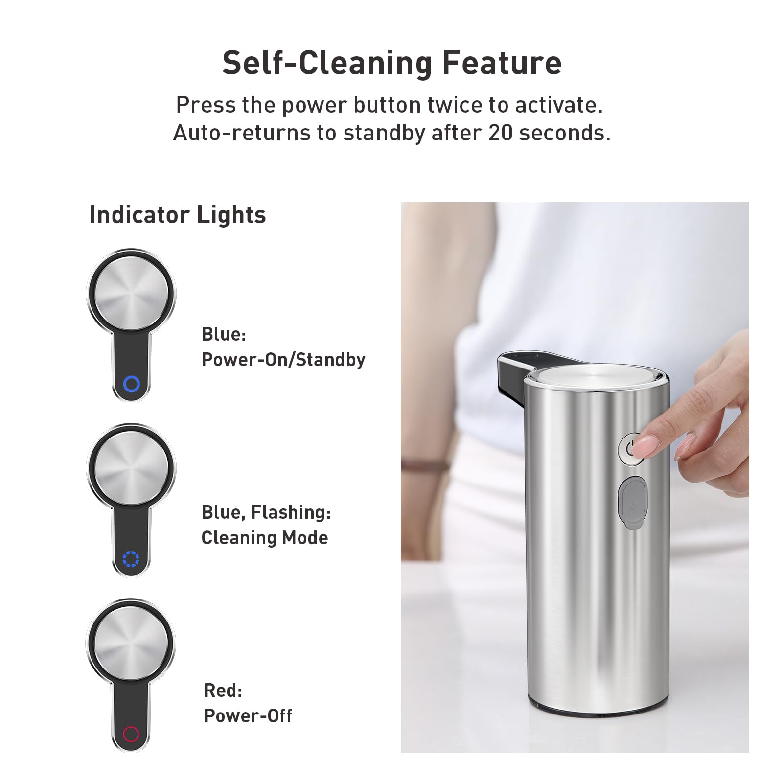 Eko Aroma Touchless Automatic Soap Dispenser For Kitchen And Bathroom, Liquid Hand Soap Dispenser, Water-Resistant And Rechargea