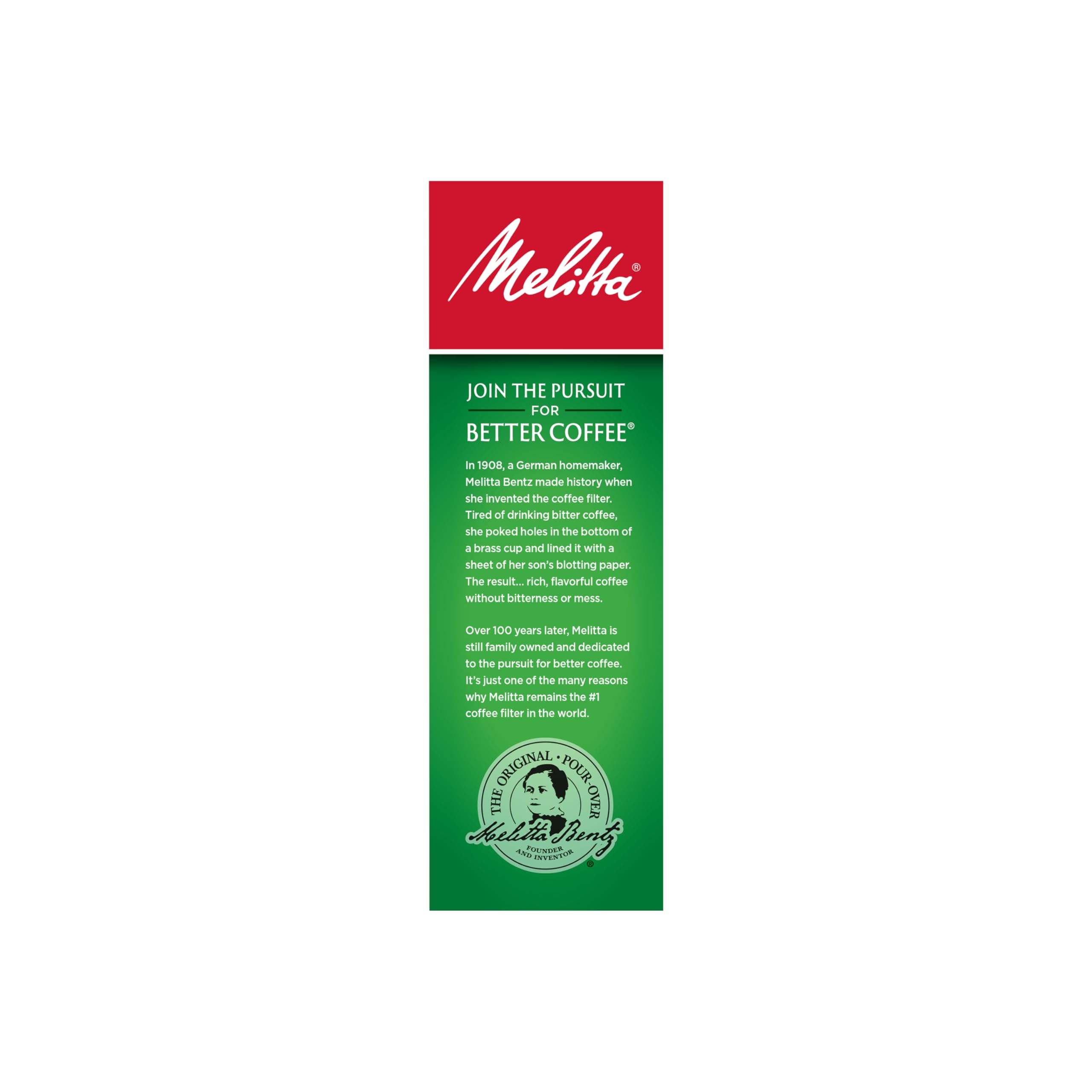 Melitta #2 Cone Coffee Filters, Unbleached Brown, 100 Count - Paper, 1 Pack