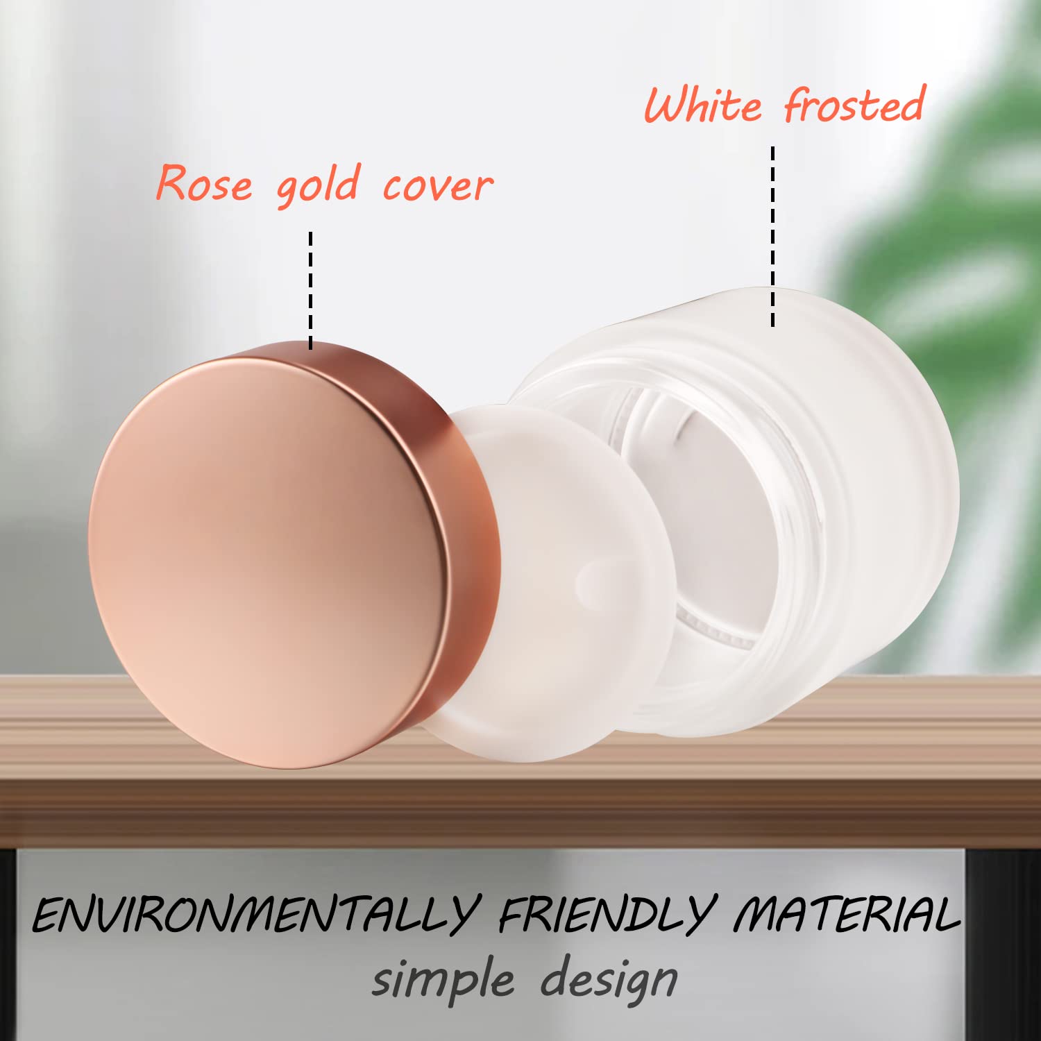 Usrommaner 4 Pack 2 Oz Frosted Glass Cream Jar,Empty Round Sample Jar Pot With Screw Lids&Inner Liner,Travel Storage Jar Contain