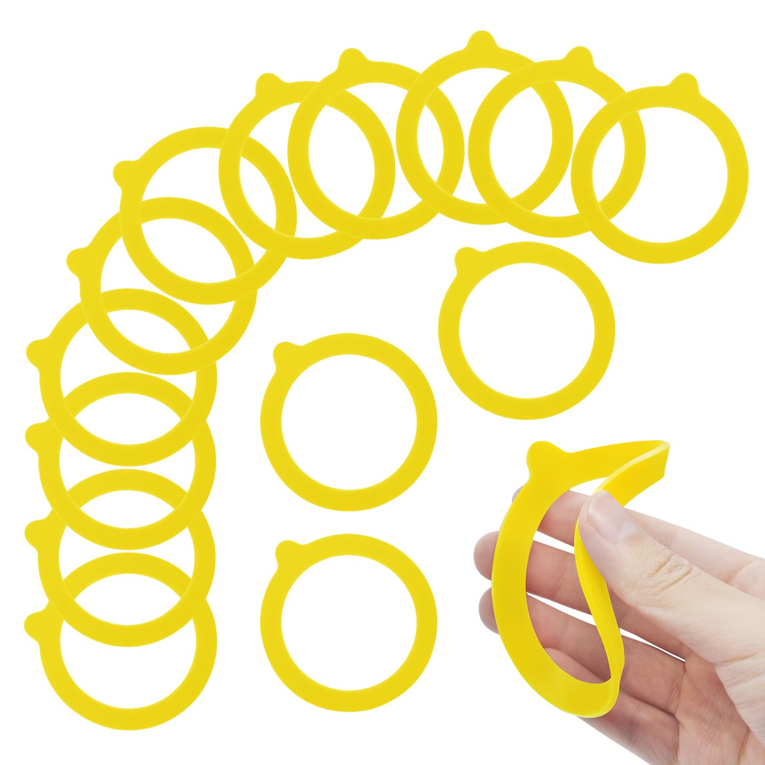 12 Pieces Silicone Replacement Gasket for Jars, Airtight Rubber Seals Rings, Leakproof Silicone Gasket Sealing Rings for Mason J