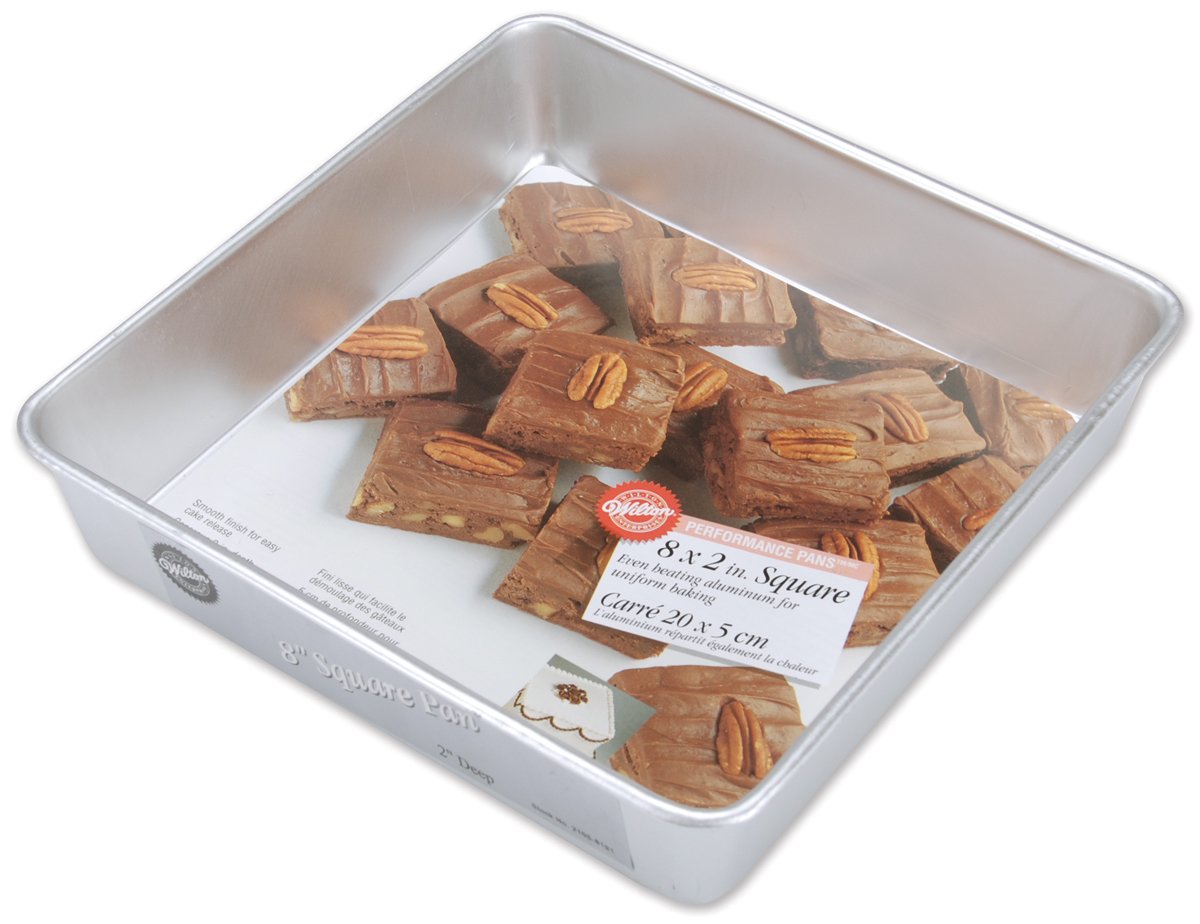 Wilton Performance Aluminum Square Cake And Brownie Pan, 8-Inch, 8, Silver