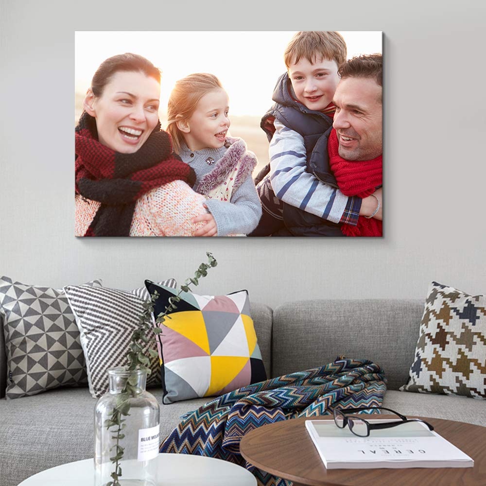 Nwt Custom Canvas Prints With Your Photos For Family, Personalized Canvas Pictures For Wall To Print Framed 16X24 Inches
