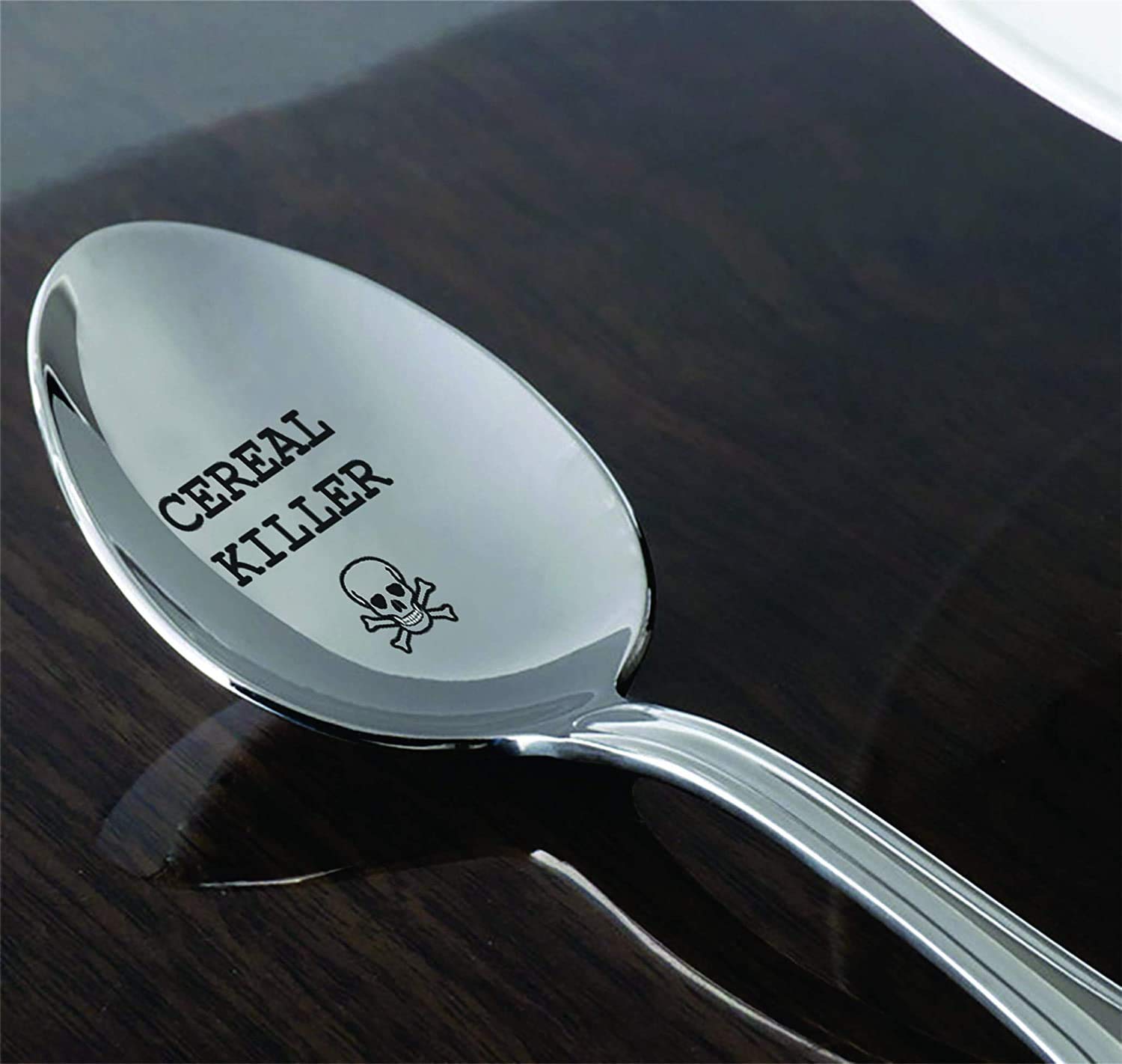 Boston Creative Company Cereal Killer Spoon | Funny Spoon Gift For Friends | Cereal Spoon | Engraved Spoon