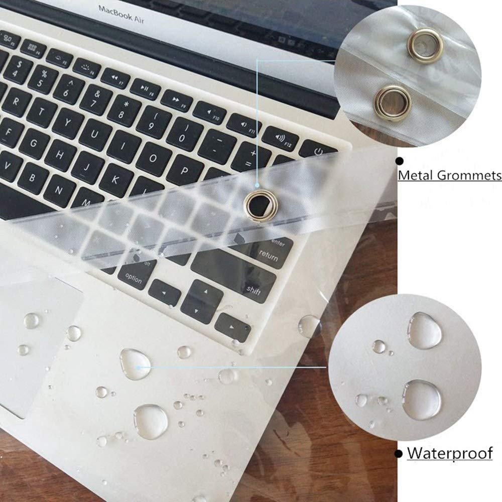 AooHome Eva Small 36x72 Inches Shower Liner  See Through Clear 8 Gauge Bathroom Curtain with Hooks  Bottom Magnets  Waterproof  Heavy Duty  Rust Proof Grommets