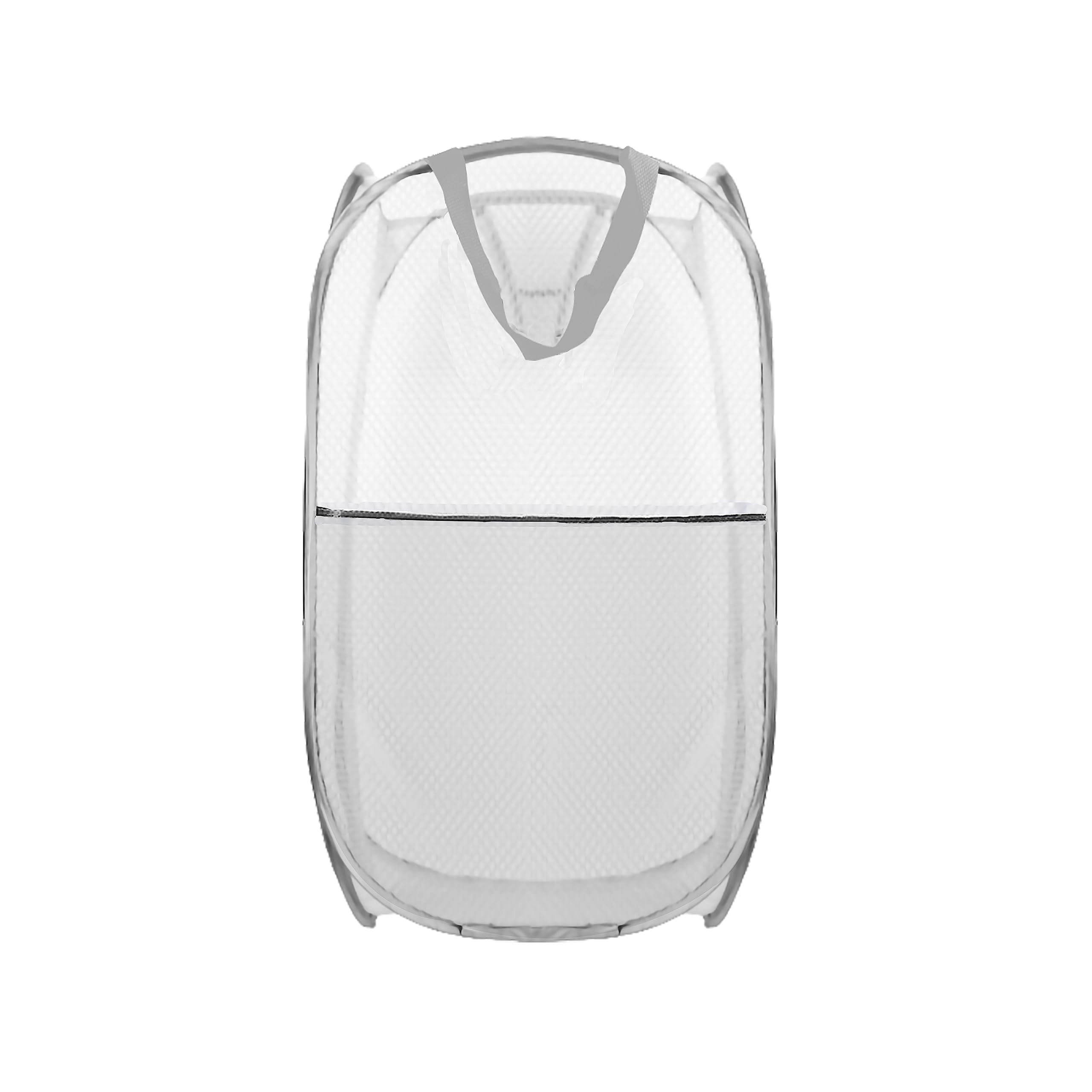 Buyongwant Collapsible Pop Up Laundry Hamper, Mesh Foldable Laundry Basket, Extra Large - 28'' X 16'' X 16'' (Grey)