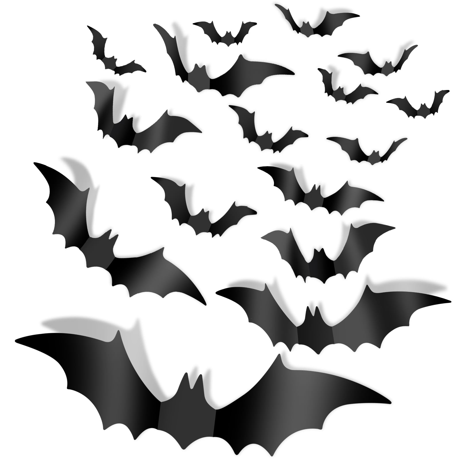 Halloween Decoration Bat 112 Pcs 3D Halloween Bats Wall Decor Stickers, Halloween Party Supplies, Halloween Wall Bats Stickers D