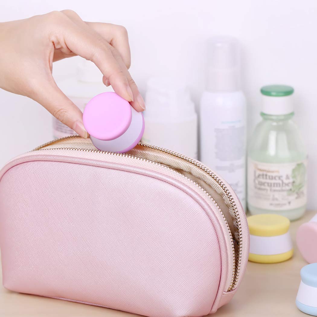 Aoutacc 5 Pack Travel Containers, Tsa Approved 20Ml Leakproof Silicone Cream Jars Squeezable Portable Soft Travel Bottles For Sh