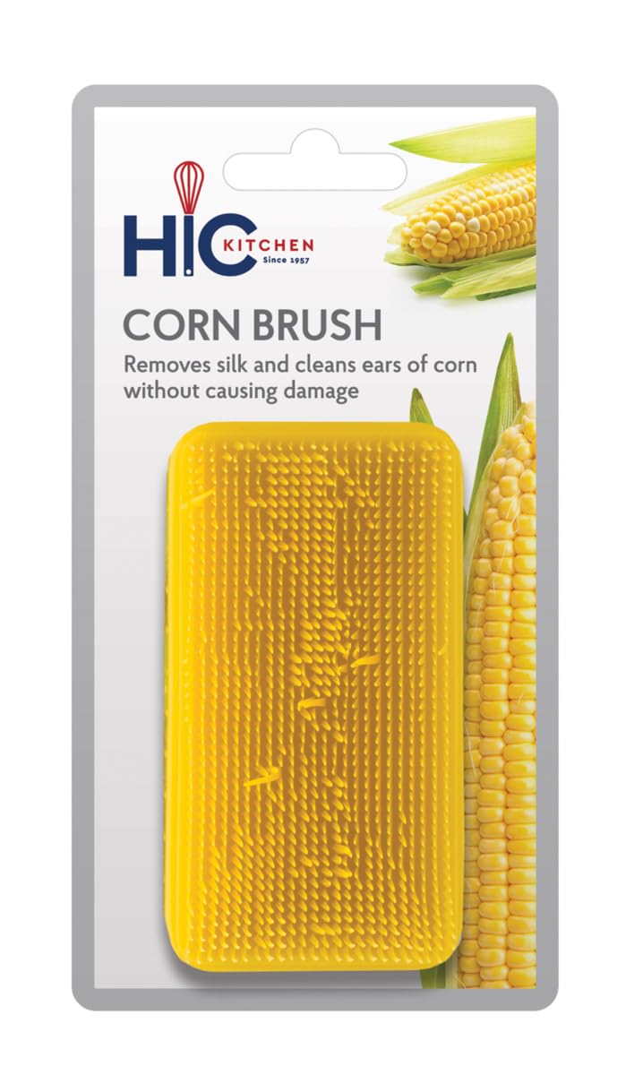 Hic Kitchen Corn Brush And Vegetable Scrubber, Dual-Textured Bristles