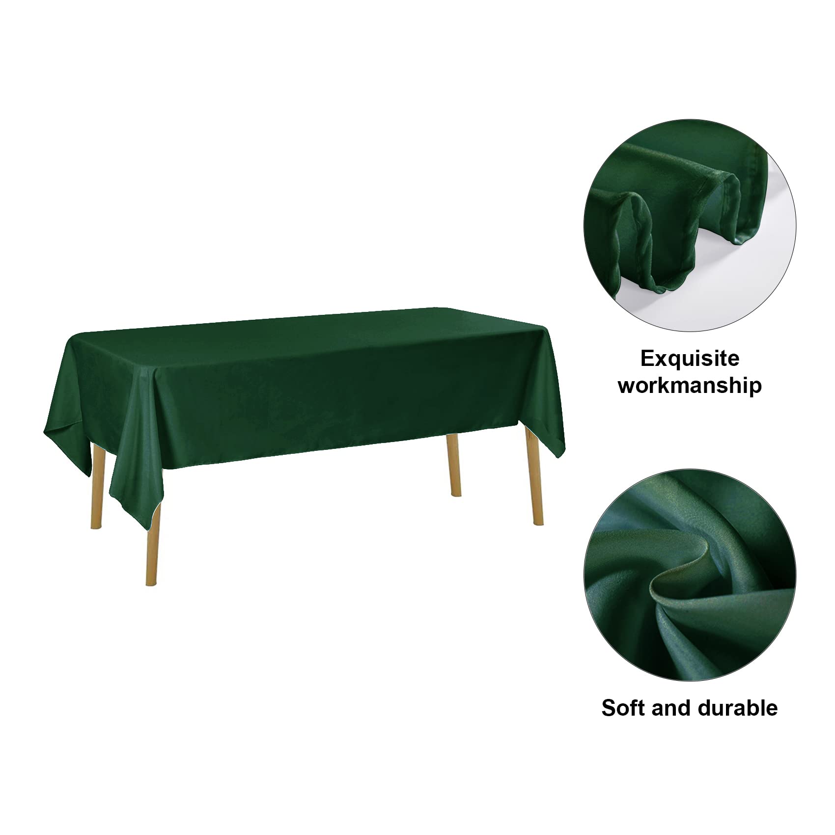 Rectangle Tablecloth - 90X156 Hunter Tablecloth - Stain And Wrinkle Resistant Washable Polyester Table Cloth, Decorative Fabric
