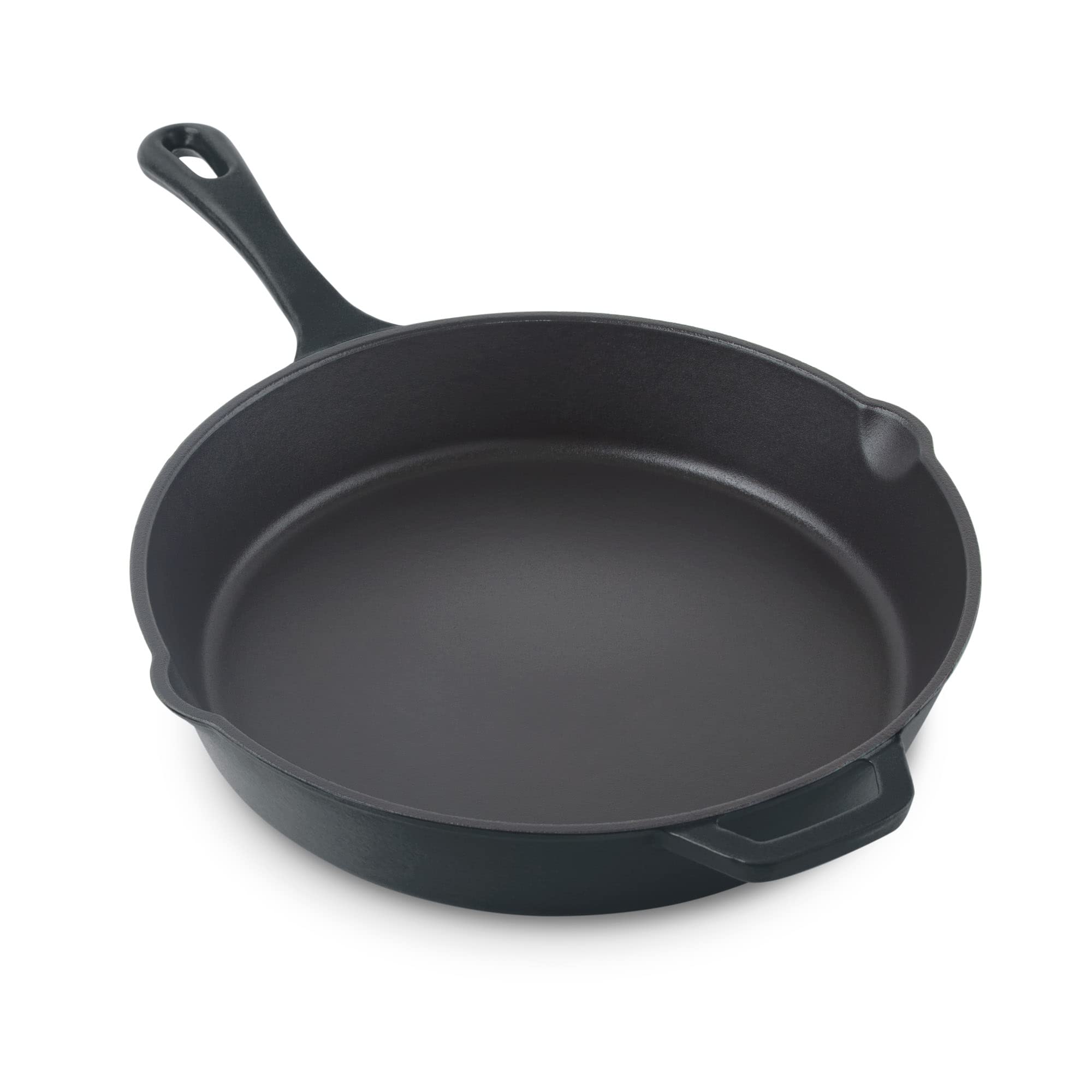 DASH Zakarian 11 Nonstick Cast Iron Skillet with Pour Spouts for Searing, Baking, Grilling, Roasting and More - Black