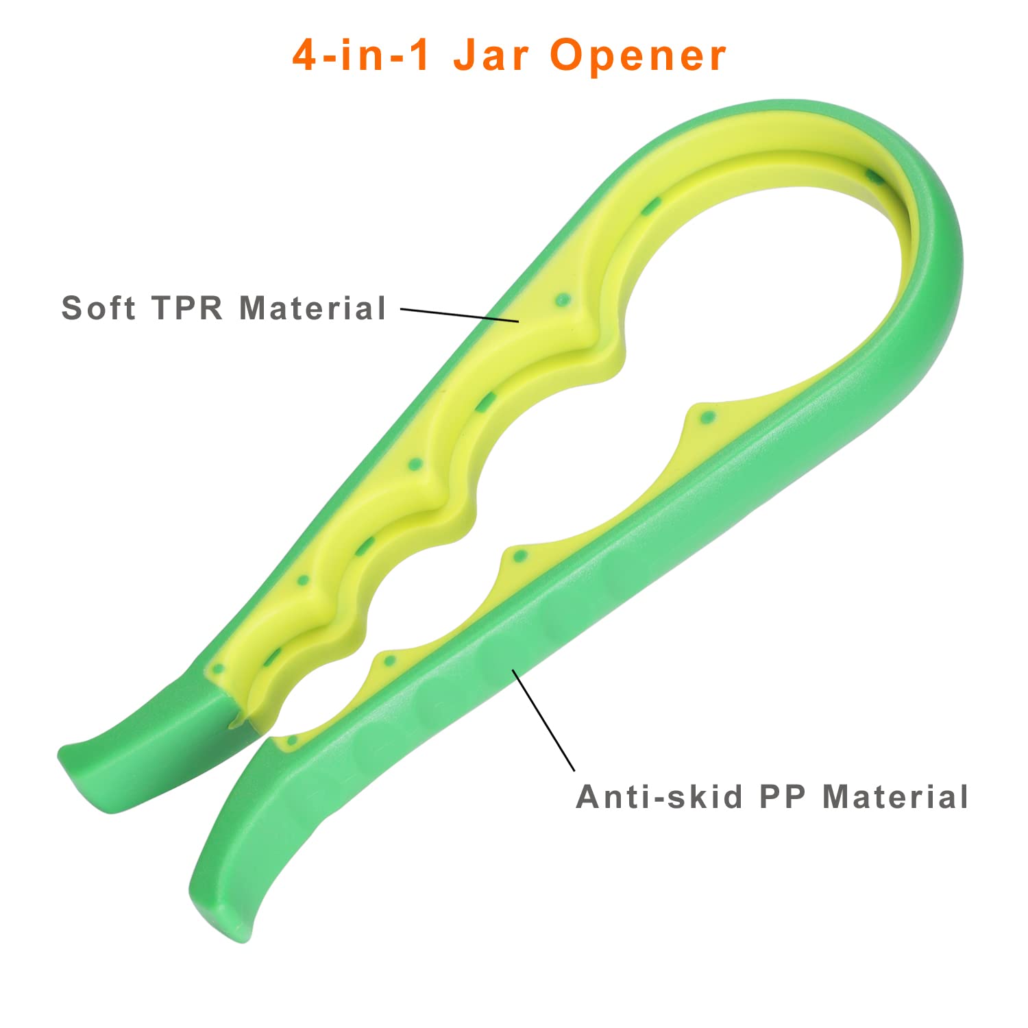 Jar Opener, Bottle Opener For Children, Elderly And Arthritis Sufferers (Green)