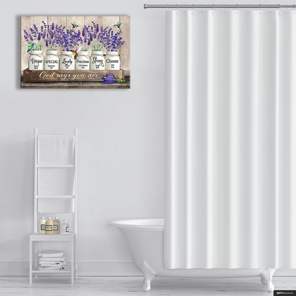 Lavender Bathroom Decor Wall Art Farmhouse Bathroom Decor Canvas Painting Prints Rustic Purple Lavender Bathroom Pictures For Wa