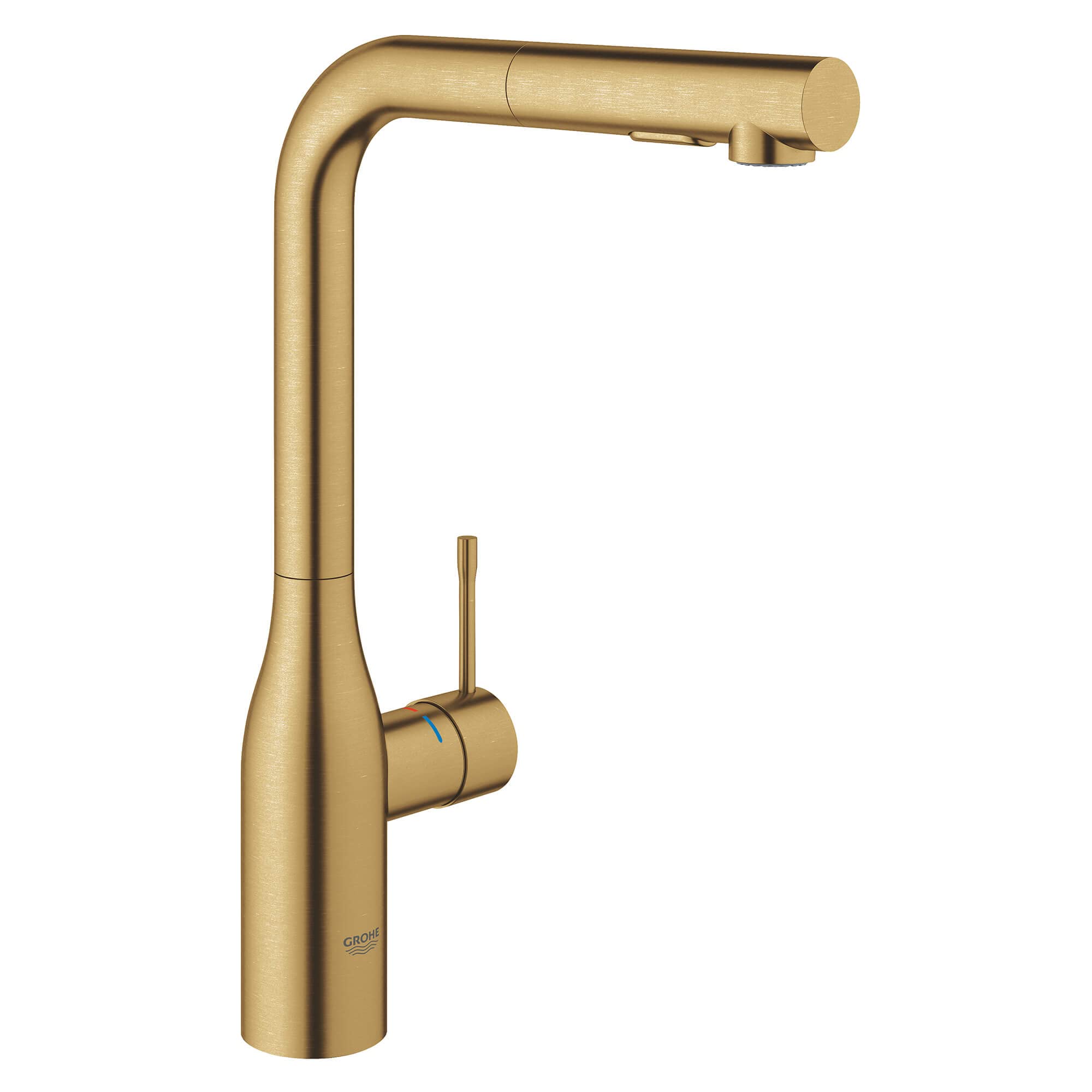 GROHE 30271GN0 Essence Dual Spray Pull-Out Kitchen Faucet Brushed Cool Sunrise (Brushed Gold)