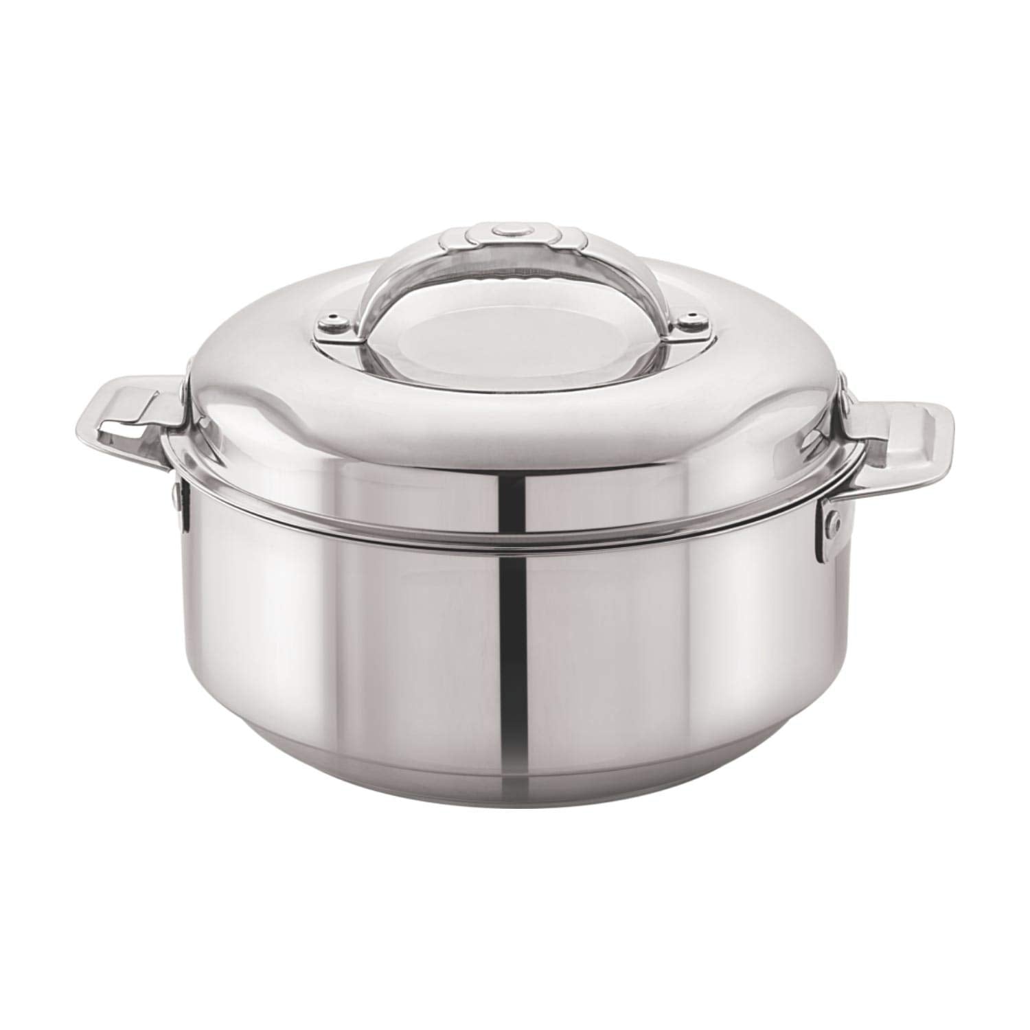 Cello Maxima Insulated Stainless Steel Casserole Hot Pot Box Case 1350 Ml Silver | Double Wall Pu Insulated Airtight Serving Cas
