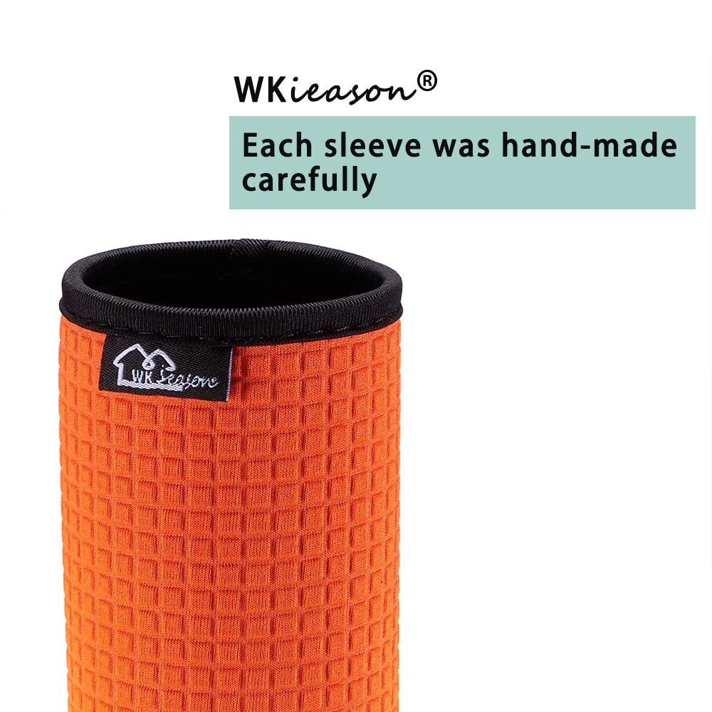 Wkieason Regular Mouth Mason Jar Neoprene Sleeve 16Oz Mason Jar Sleeves 16Oz Regular Mouth Sleeve Cover (Black/Blue/Yellow)