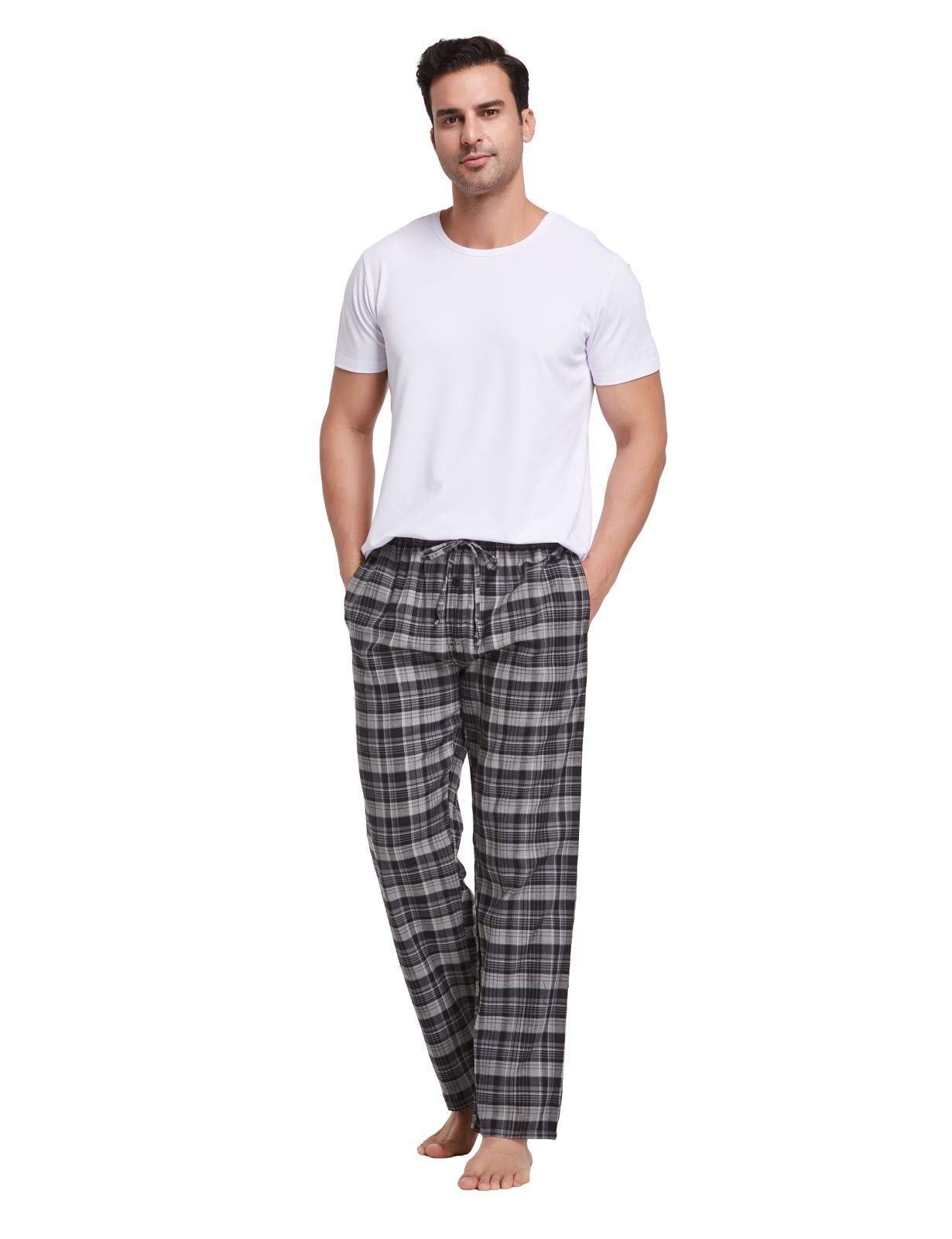 Cyz Mens 100 Cotton Super Soft Flannel Plaid Pajama Pants-F206-2Xl