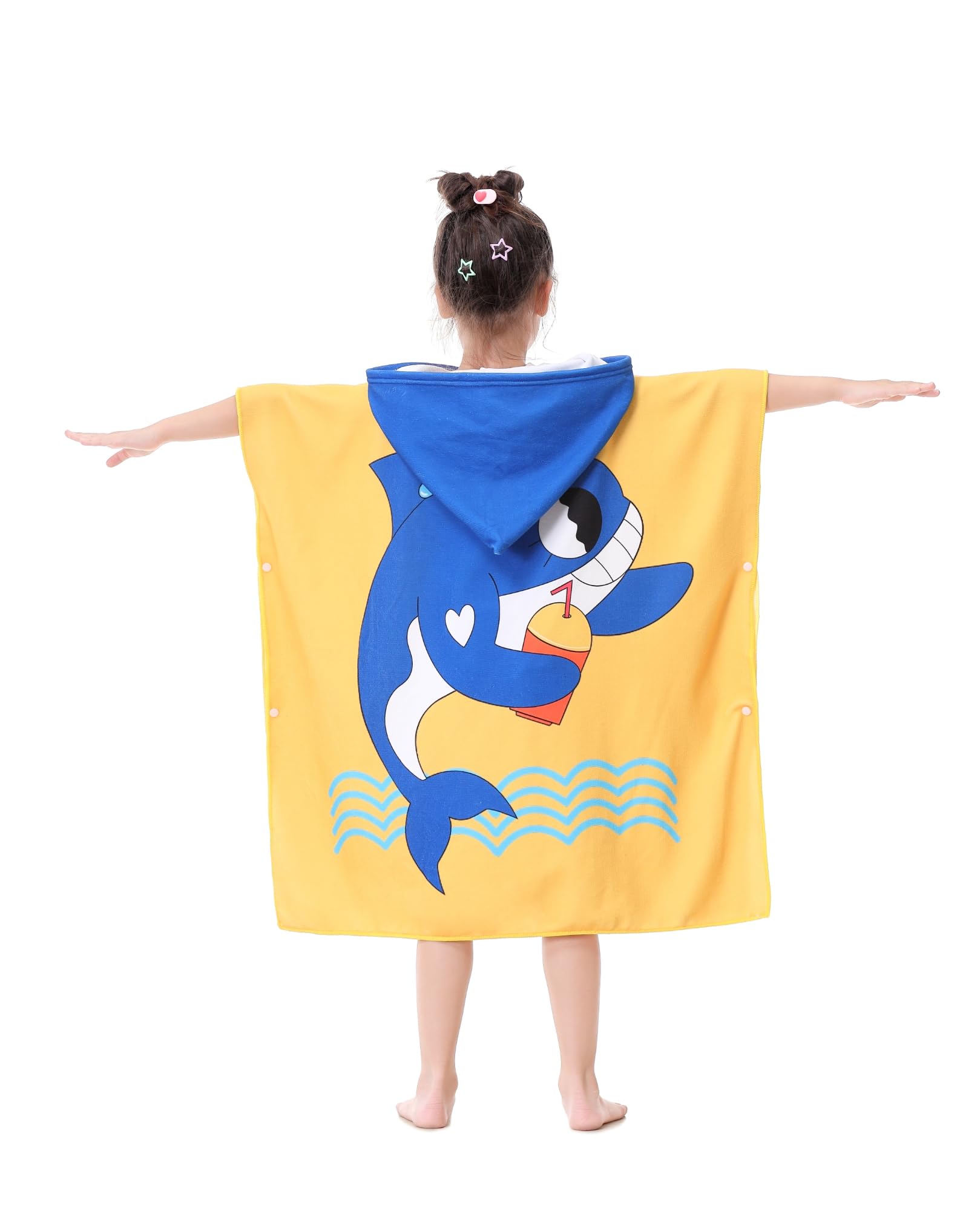 Age 3 4 5 6 7 8 9 10 Years Children Boy Girl Bath Beach Towel Poncho Gift for Kids with Hood