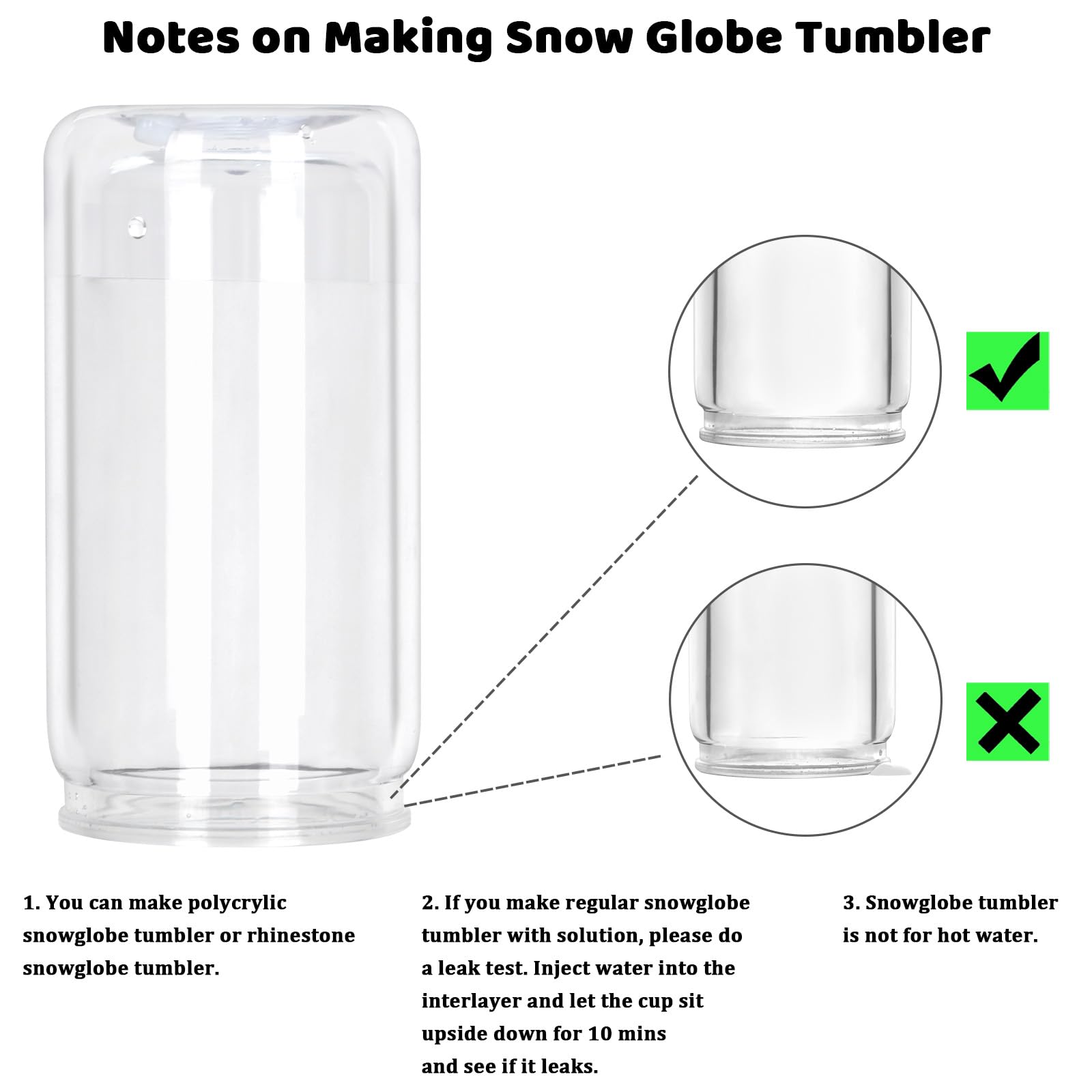 Tswofia 12 Pack Snow Globe Tumbler with Pre Drilled Hole, 16 Oz Double Wall Plastic Can with Lid and Straw, Plastic Mason Jar Mu