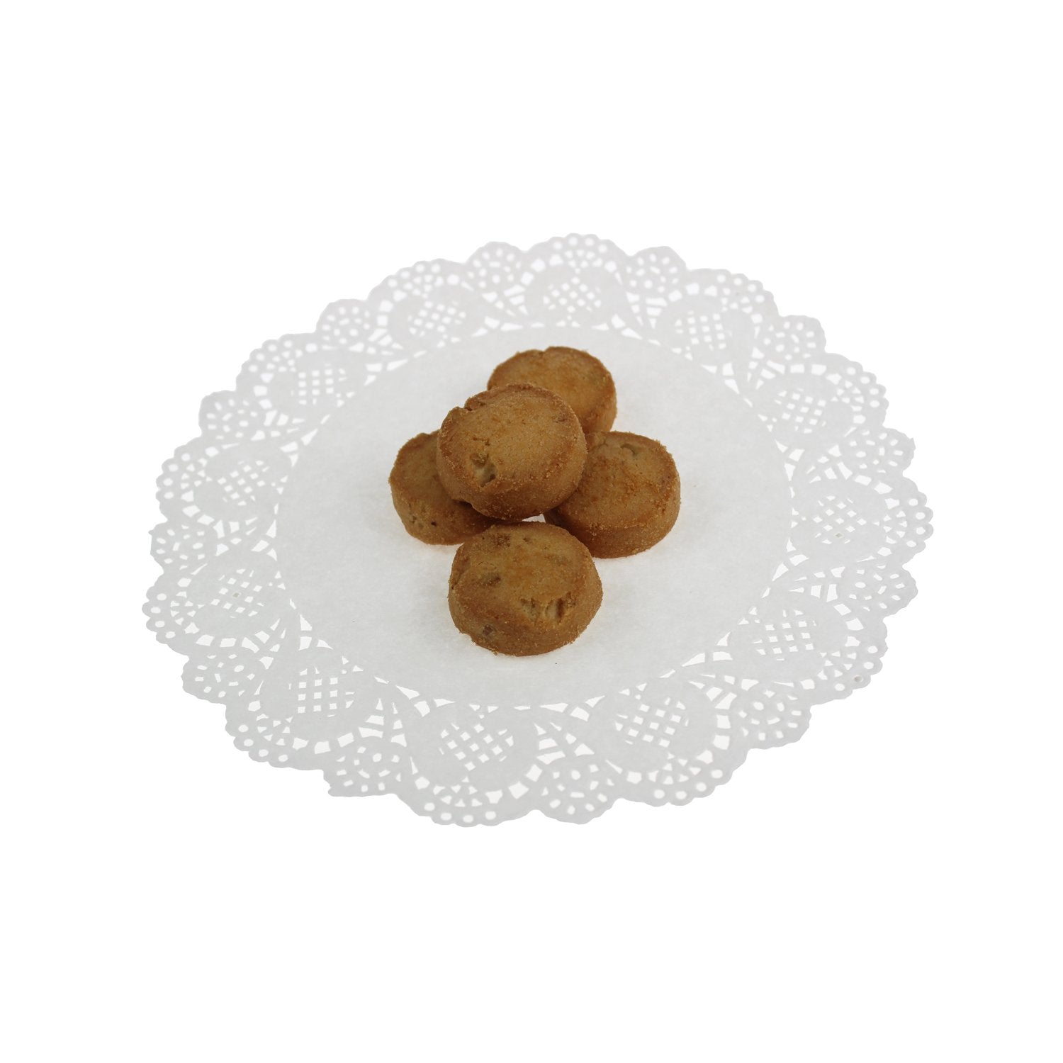 Ljy 120 Pieces White Lace Round Paper Doilies Cake Packaging Pads Wedding Tableware Decoration (8.5 Inch)