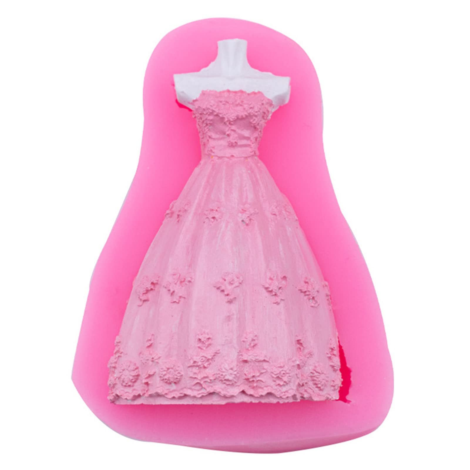 3Pcs Wedding Dress Skirt Silicone Molds For Wedding Sugarcraft Cake Decoration, Fondant, Chocolate, Candy, Biscuit, Cookies,Poly
